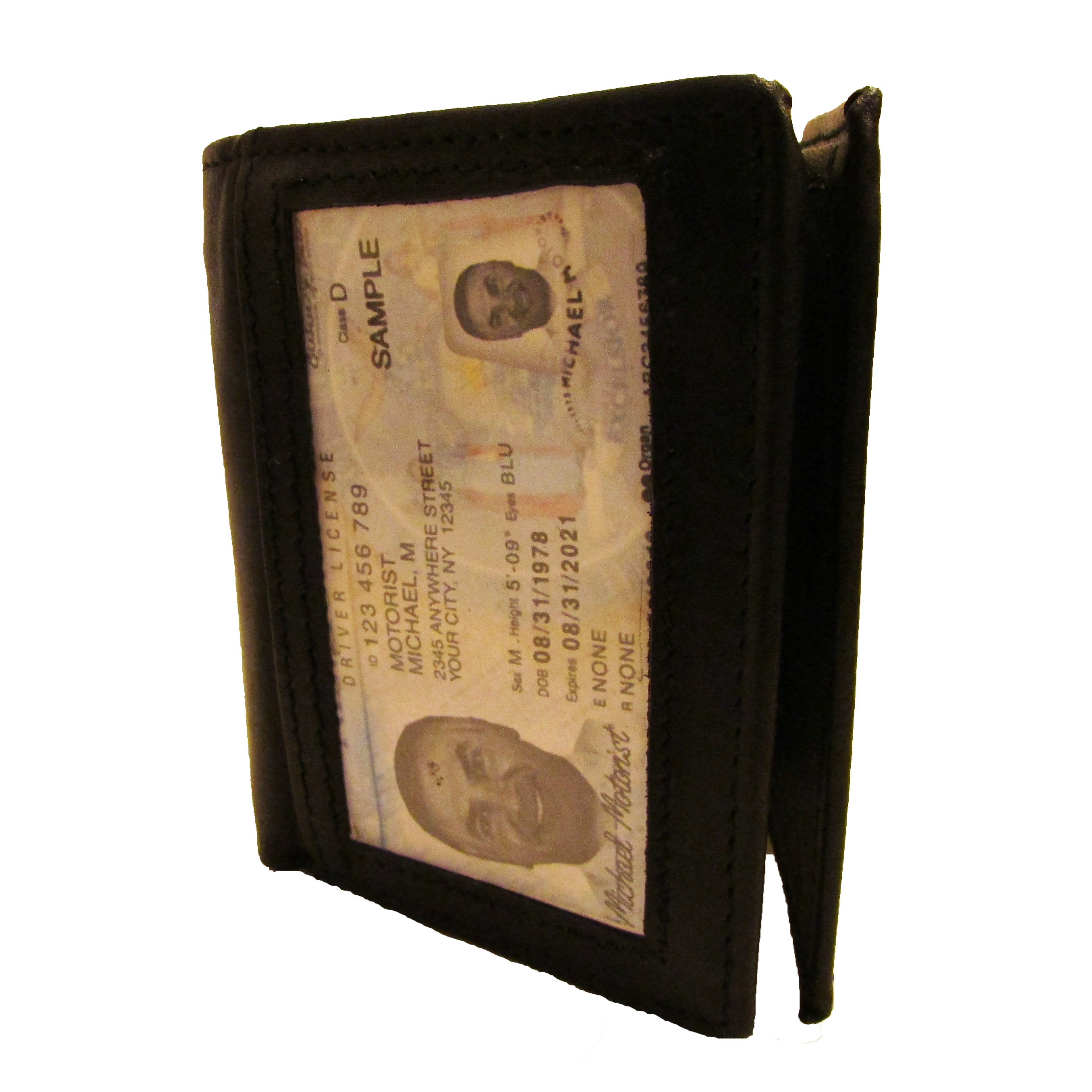 shop continental leather men s trifold wallet with outside window id