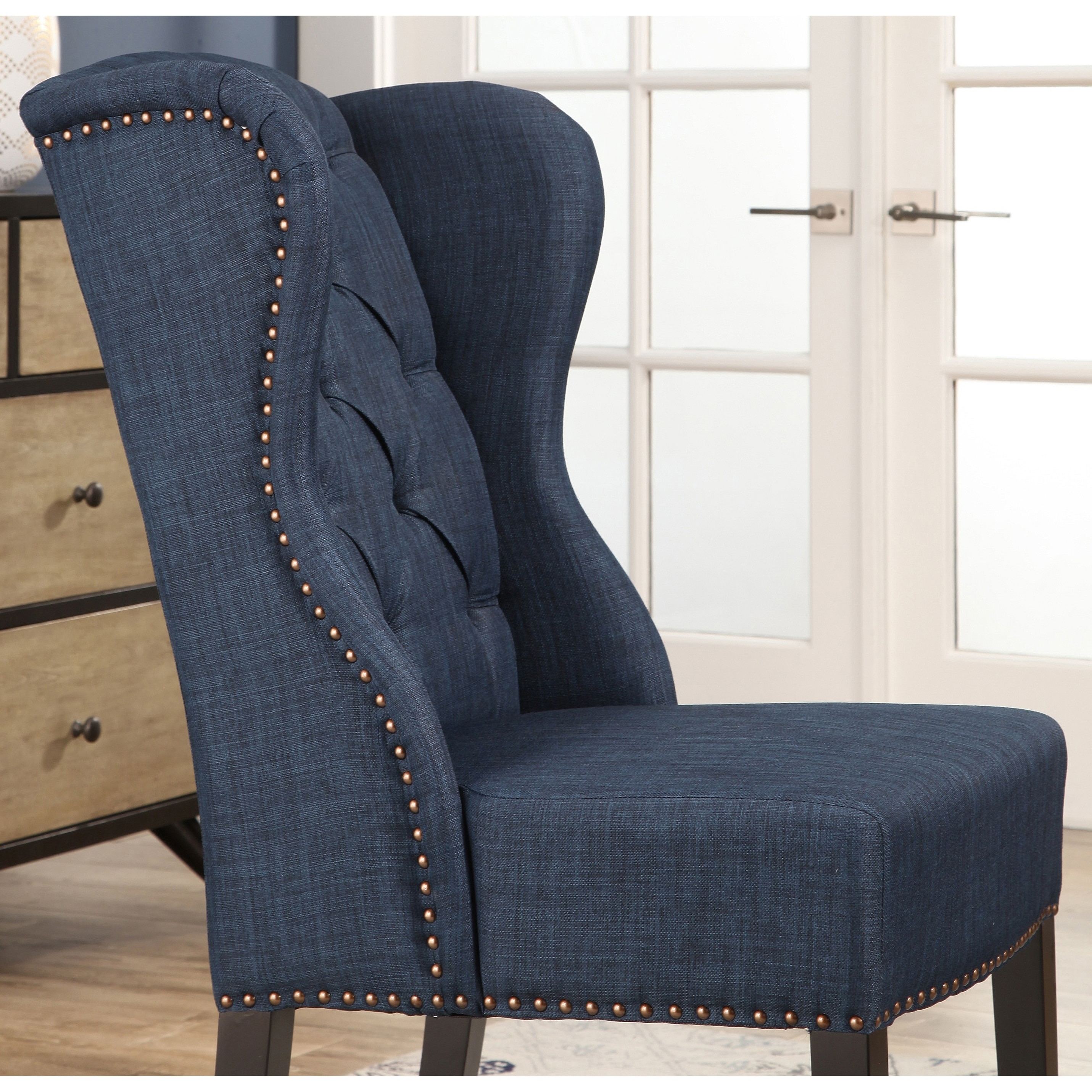 Abbyson Sierra Tufted Fabric Wingback Dining Chair Free Shipping Abbyson Sierra Tufted Fabric Wingback Dining Chair Free Shipping Today 17895309