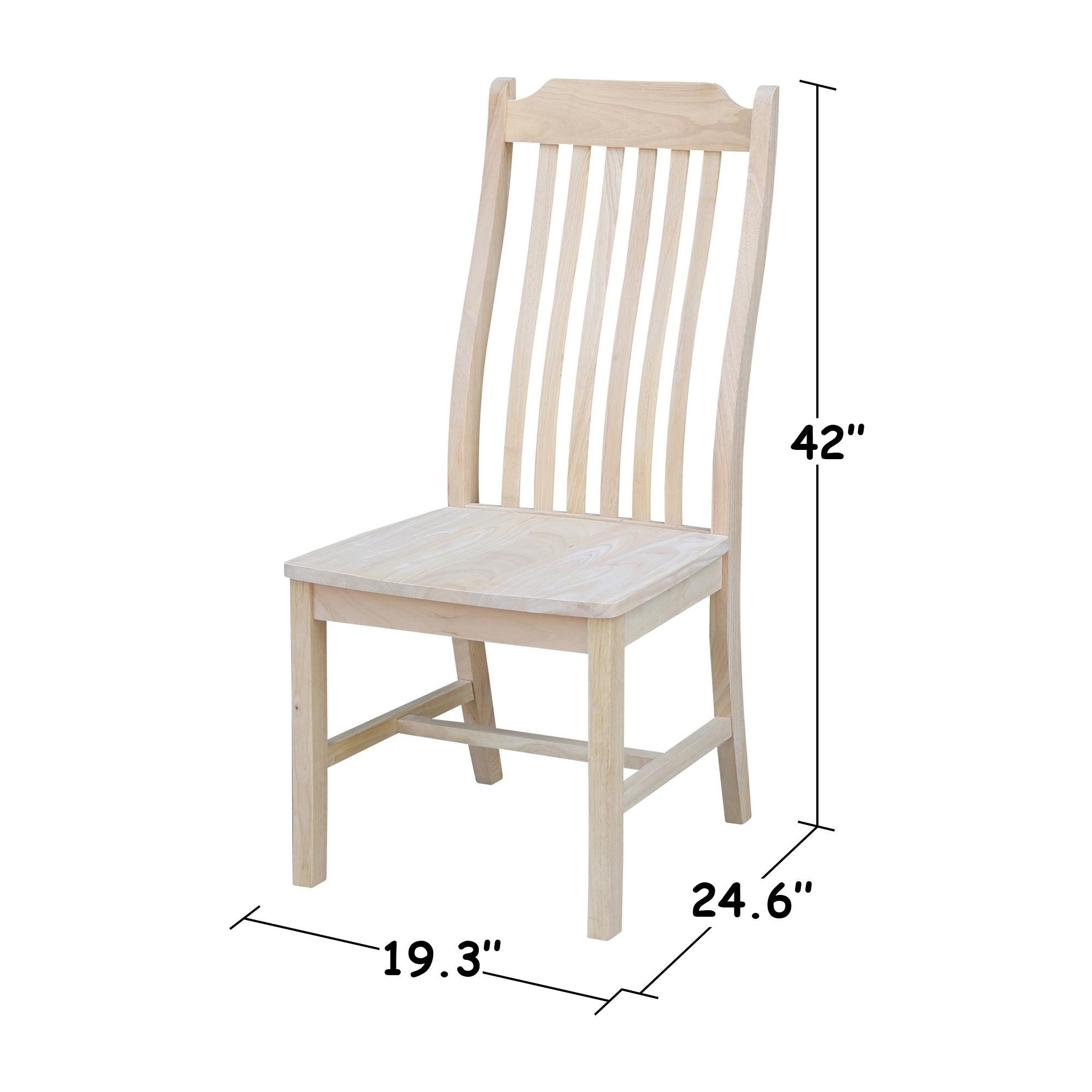 International Concepts Steambent Wooden Mission Style Dining International Concepts Steambent Wooden Mission Style Dining Chairs Set Of 2