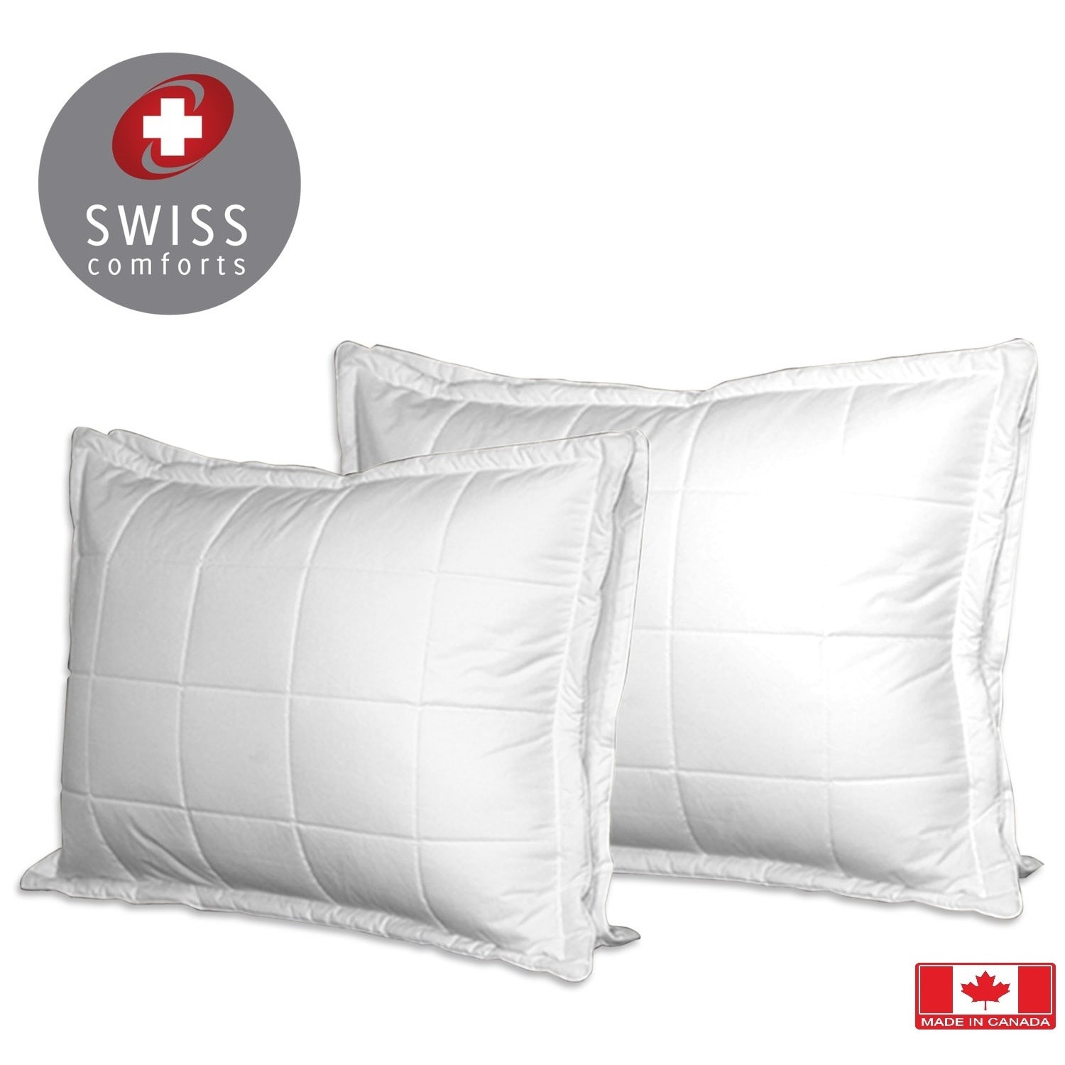 Swiss Comforts Cotton Loft Quilted Pillow Downproof Cover Swiss Comforts Cotton Loft Quilted Pillow Downproof Cover White Free Shipping On Orders Over 45 10884478