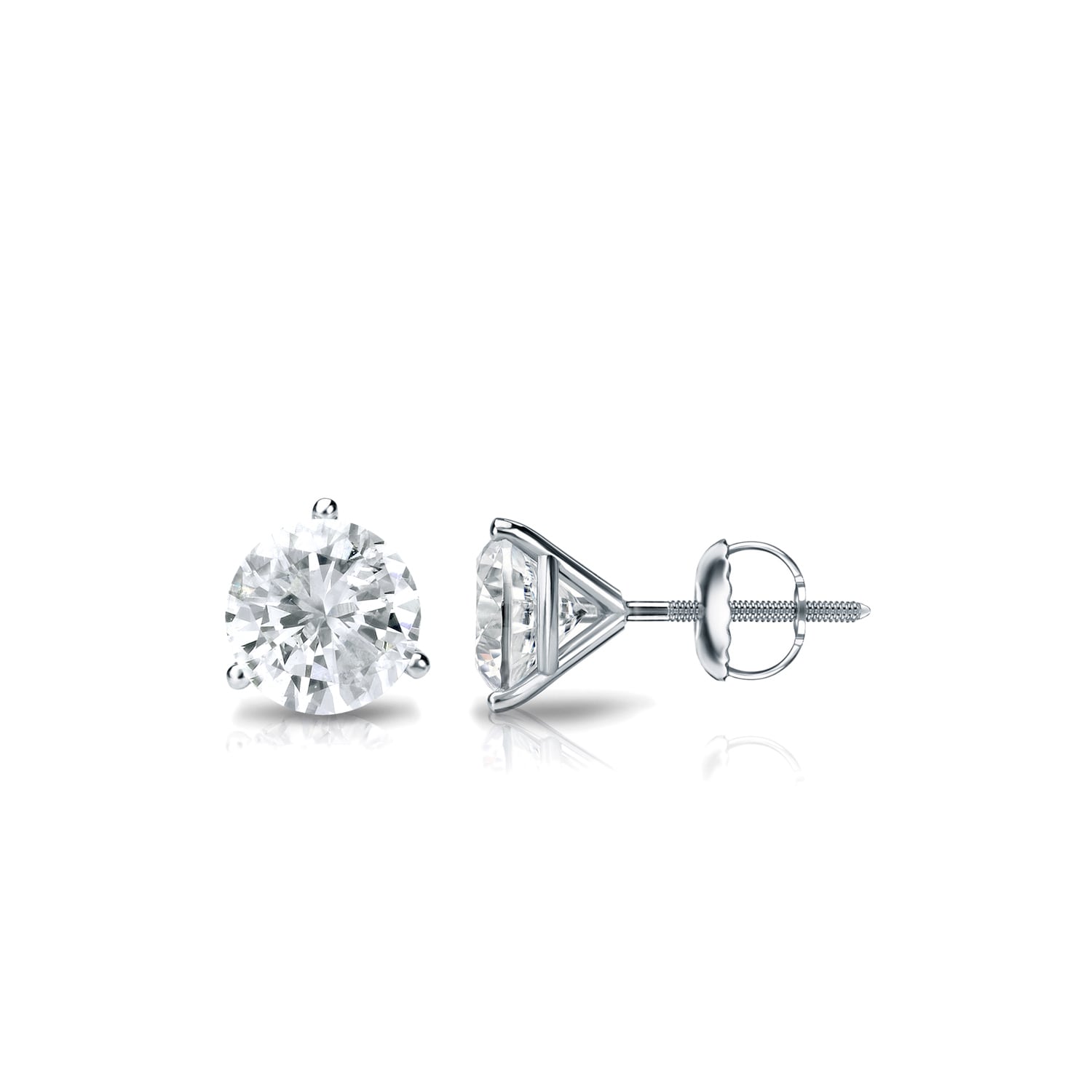 Platinum 1 2ct Tdw Round Three G Martini Diamond Stud Platinum 1 2ct Tdw Round Three G Martini Diamond Stud Earrings By Auriya White J K Free Shipping Today 10906127