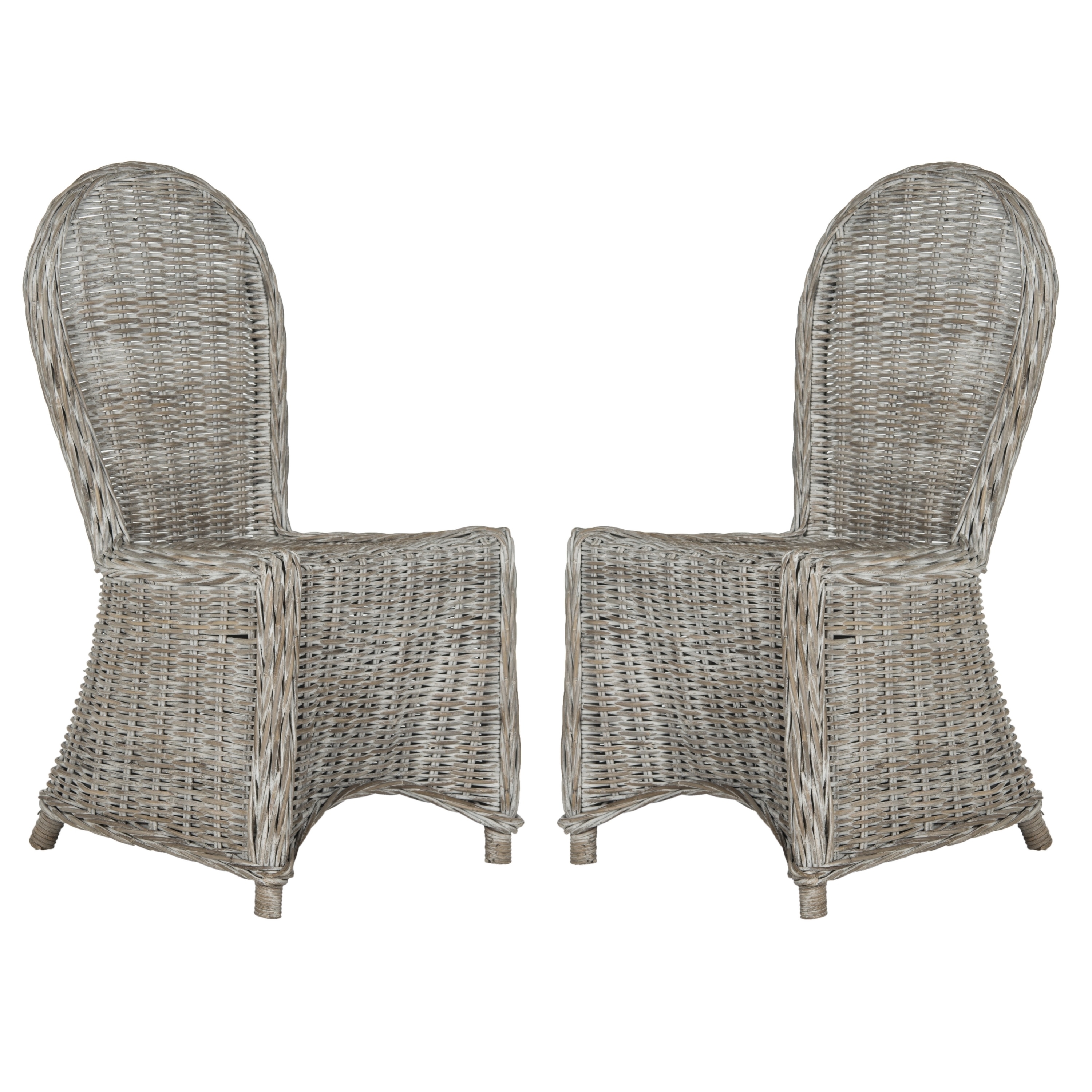 Shop Safavieh Idola White Washed Dining Chairs Set Of 2 On Sale