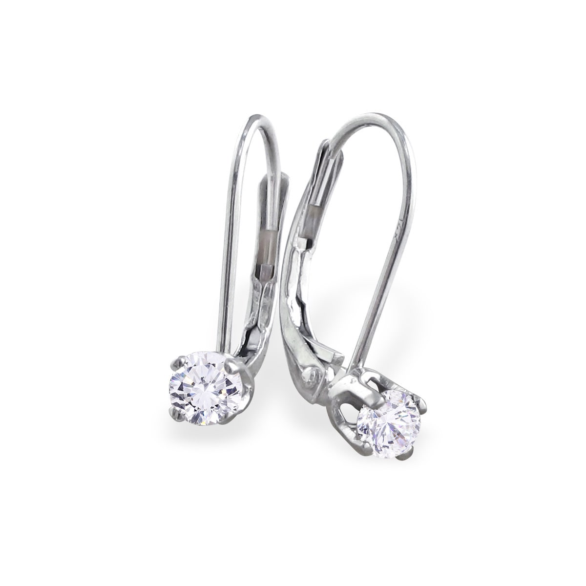 1 4 Carat Diamond Leverback Earrings In 14 Karat White Gold 1 4 Carat Diamond Leverback Earrings In 14 Karat White Gold J K I2 I3 On Free Shipping Today 10909228