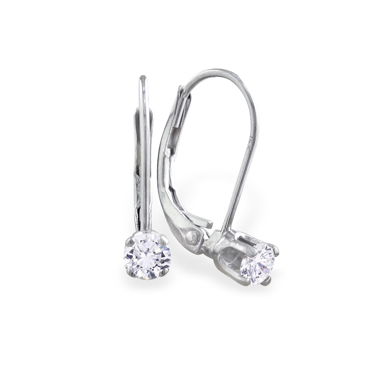 1 4 Carat Diamond Leverback Earrings In 14 Karat White Gold 1 4 Carat Diamond Leverback Earrings In 14 Karat White Gold J K I2 I3 On Free Shipping Today 10909228