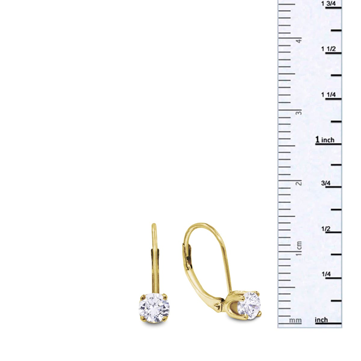 1 2 Carat Diamond Leverback Earrings In 14 Karat Yellow Gold 1 2 Carat Diamond Leverback Earrings In 14 Karat Yellow Gold J K I2 I3 On Free Shipping Today 10909229