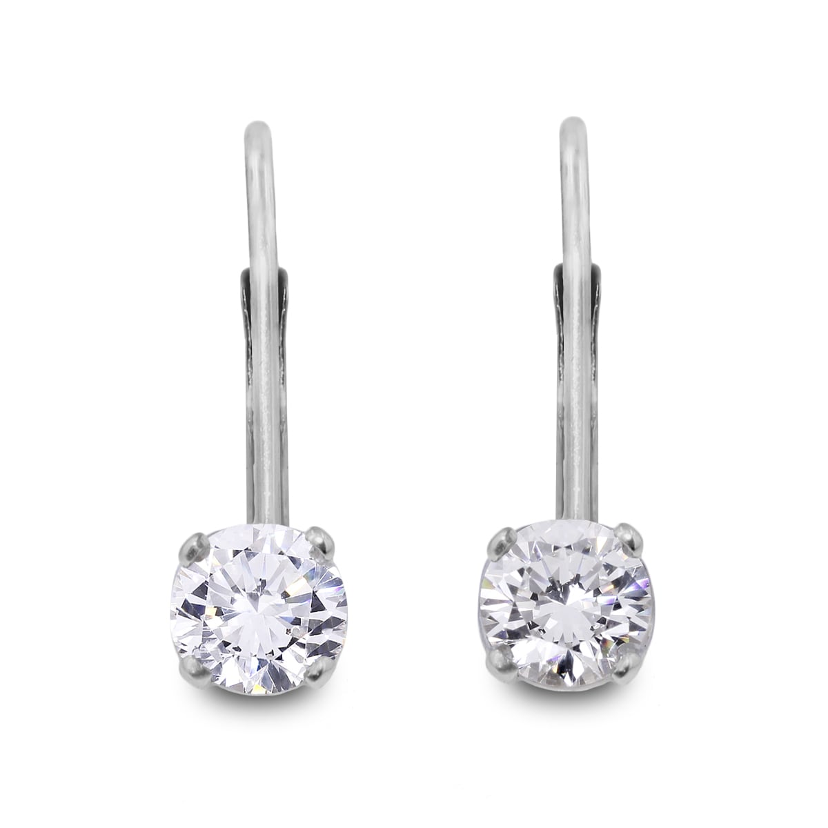 1 2 Carat Diamond Leverback Earrings In 14 Karat White Gold 1 2 Carat Diamond Leverback Earrings In 14 Karat White Gold J K I2 I3 On Free Shipping Today 10909230