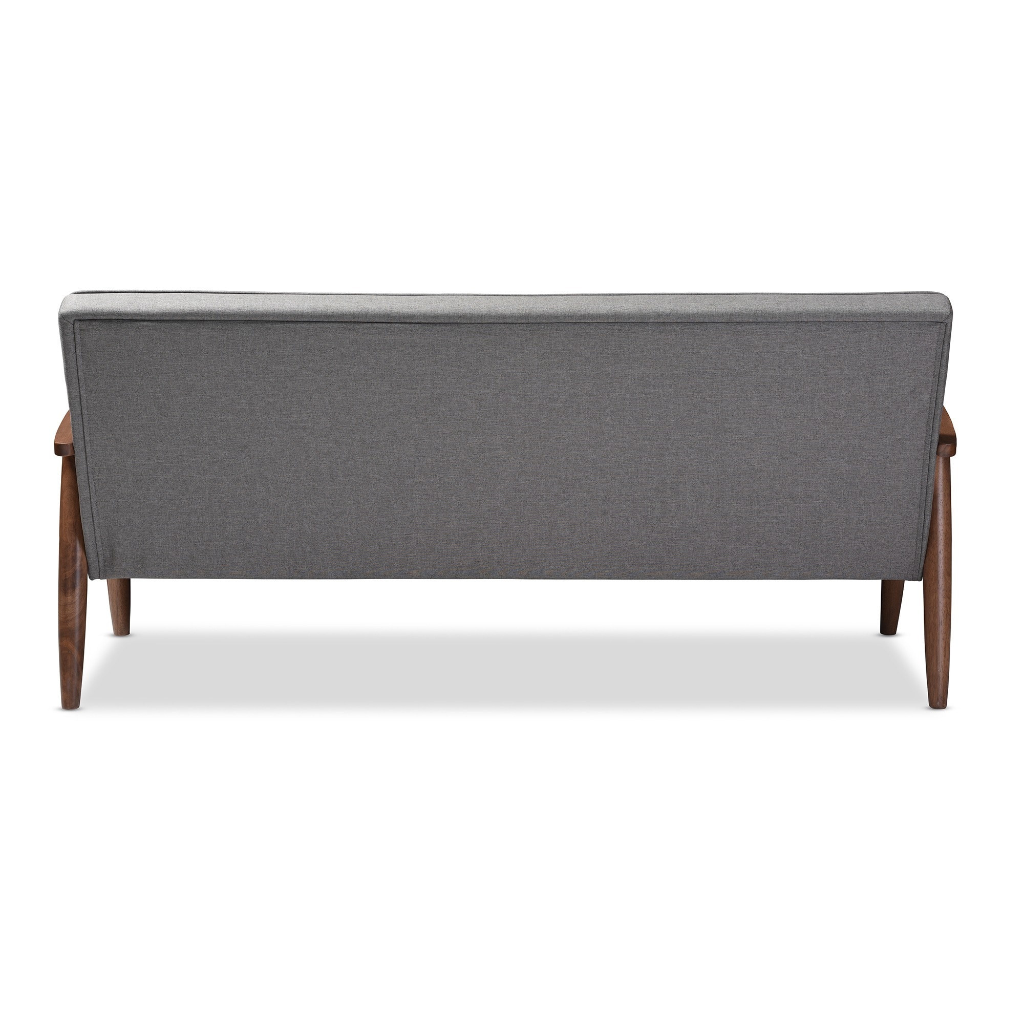 Baxton Studio Soro Midcentury Retro Modern Grey Fabric Baxton Studio Soro Midcentury Retro Modern Grey Fabric Upholstered Wooden 3 Seater Sofa Free Shipping Today 10915266