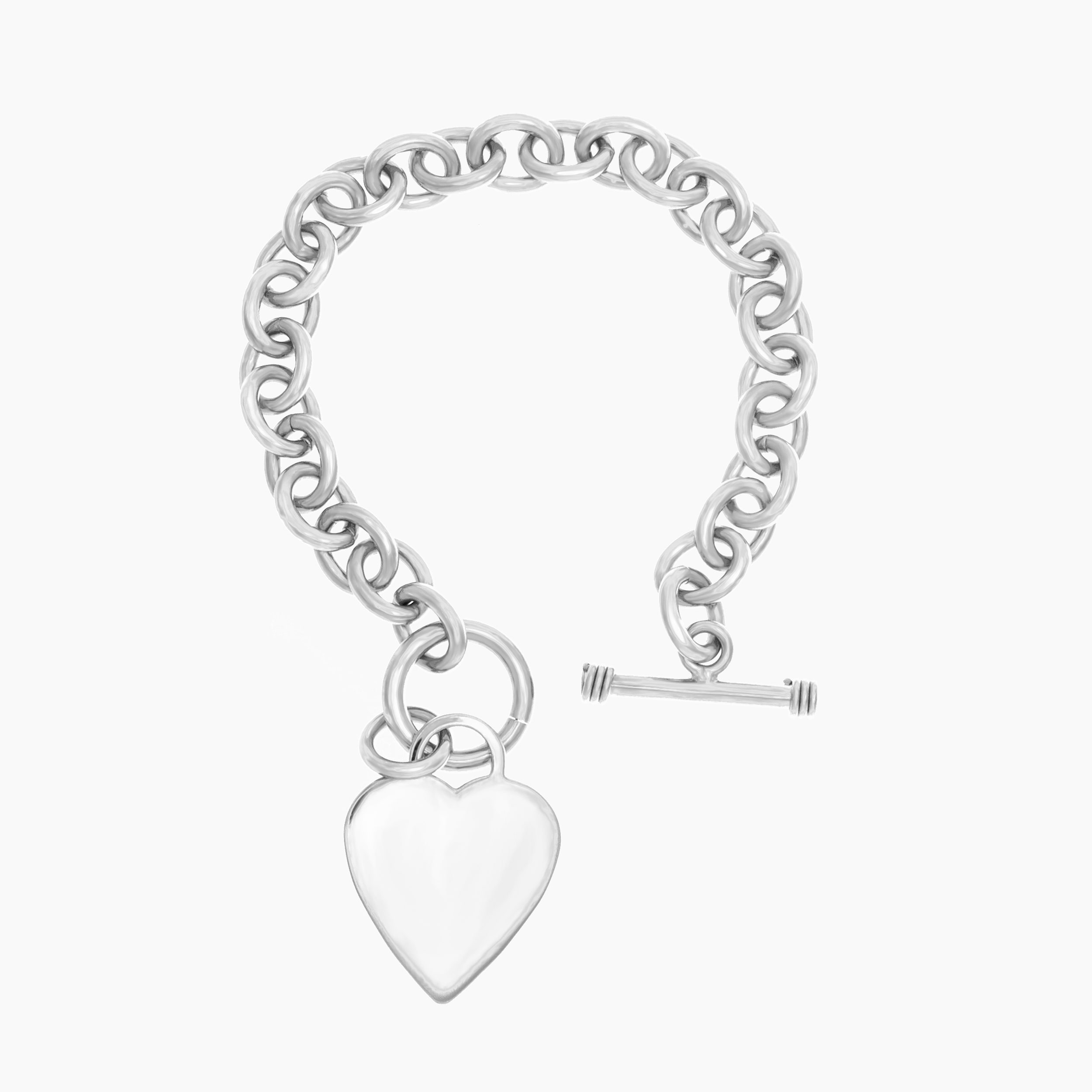 Sterling Silver 8 Inch Heart Toggle Bracelet Free Shipping Sterling Silver 8 Inch Heart Toggle Bracelet Free Shipping Today 1092461