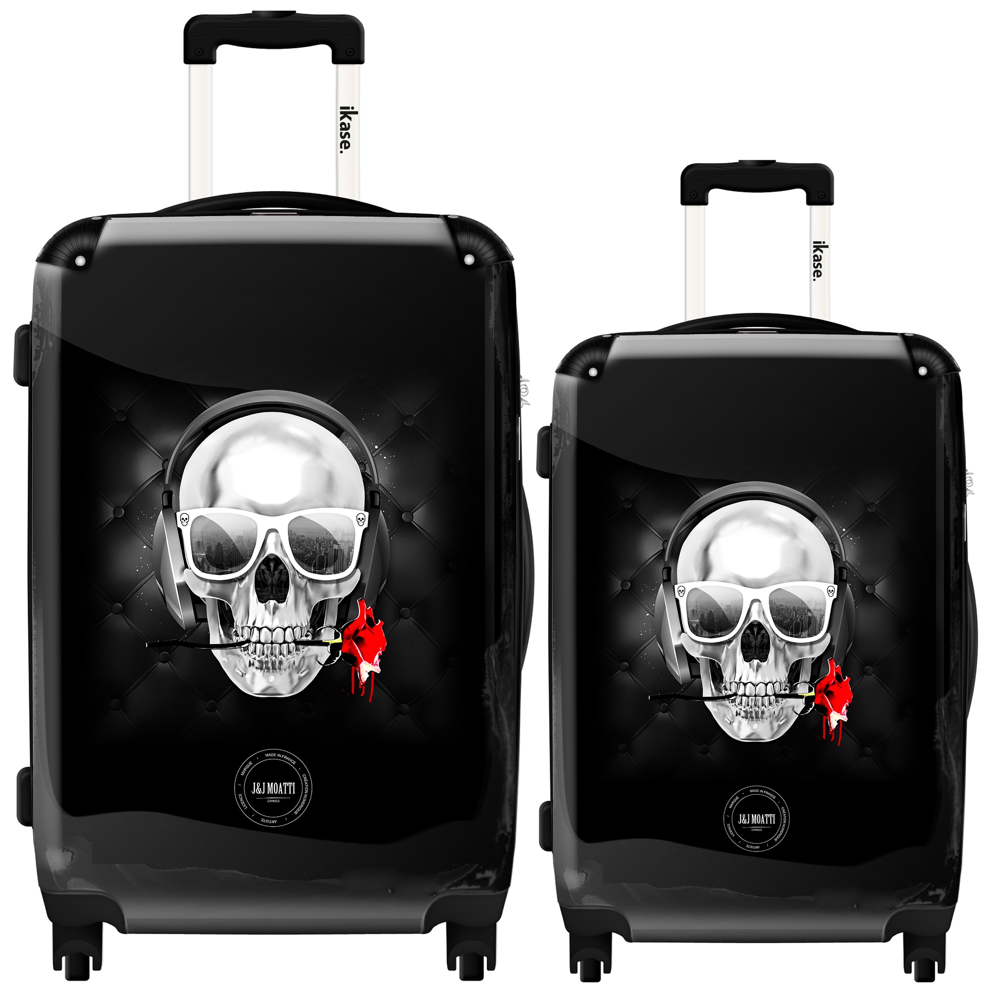 skull luggage set