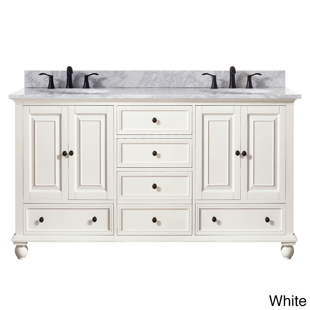Avanity Thompson 61 Inch Double Sink Vanity Combo In French Avanity Thompson 61 Inch Double Sink Vanity Combo In French White Finish Free Shipping Today 10951080