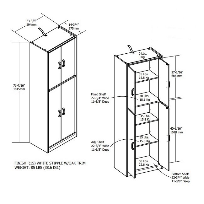 Shop Ameriwood Home Deluxe 72 Inch Kitchen Pantry Cabinet On