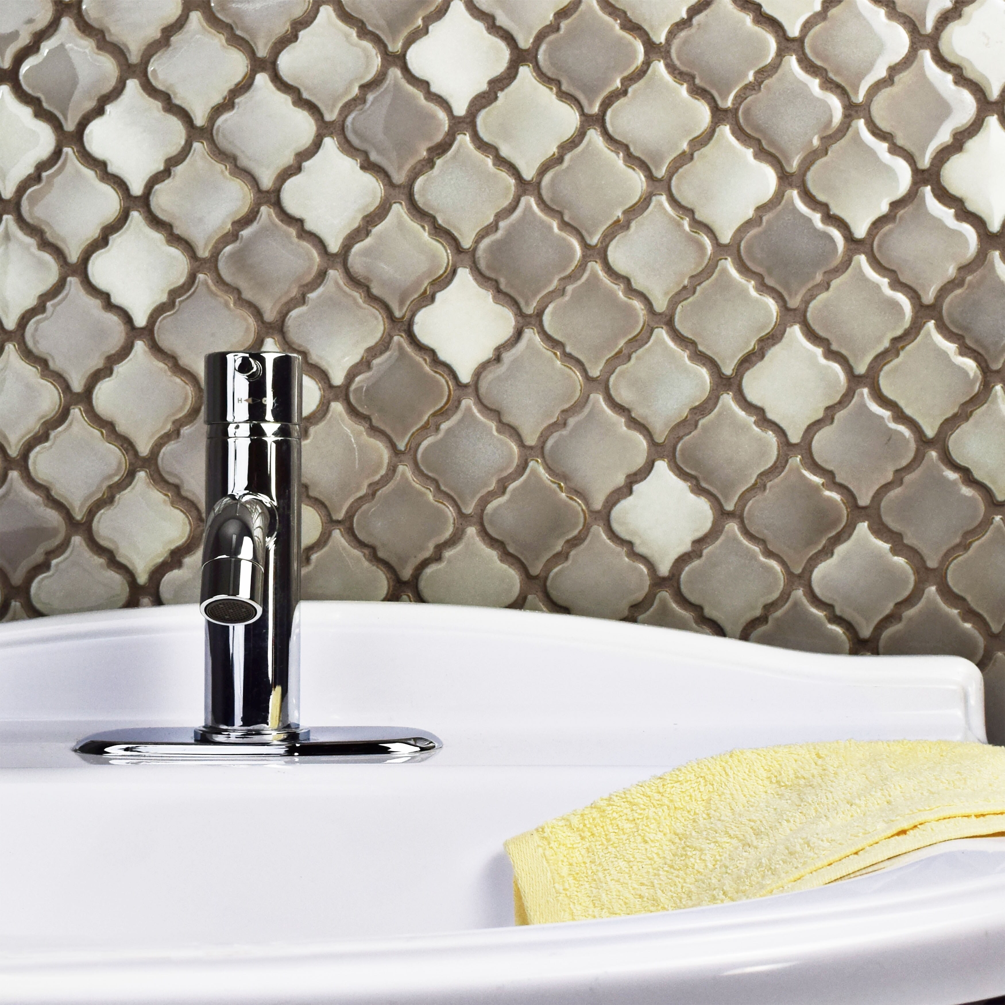 Somertile 12 375x12 5 Inch Antaeus Dove Porcelain Mosaic Floor Somertile 12 375x12 5 Inch Antaeus Dove Porcelain Mosaic Floor And Wall Tile 10 Tiles 7 Sqft Free Shipping On Orders Over 45