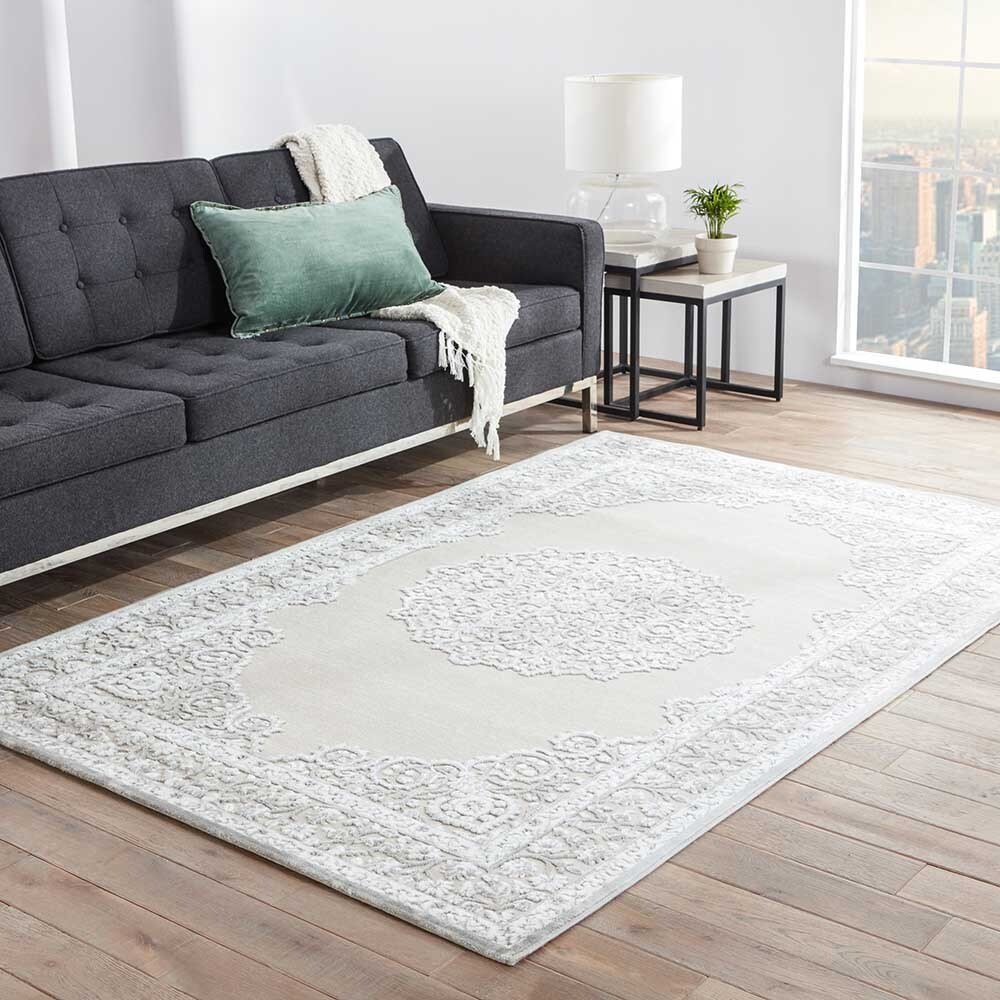 Maison Rouge Millay Medallion Grey White Area Rug 5 X 7 6 Maison Rouge Millay Medallion Grey White Area Rug 5 X 7 6 Free Shipping Today 18051891
