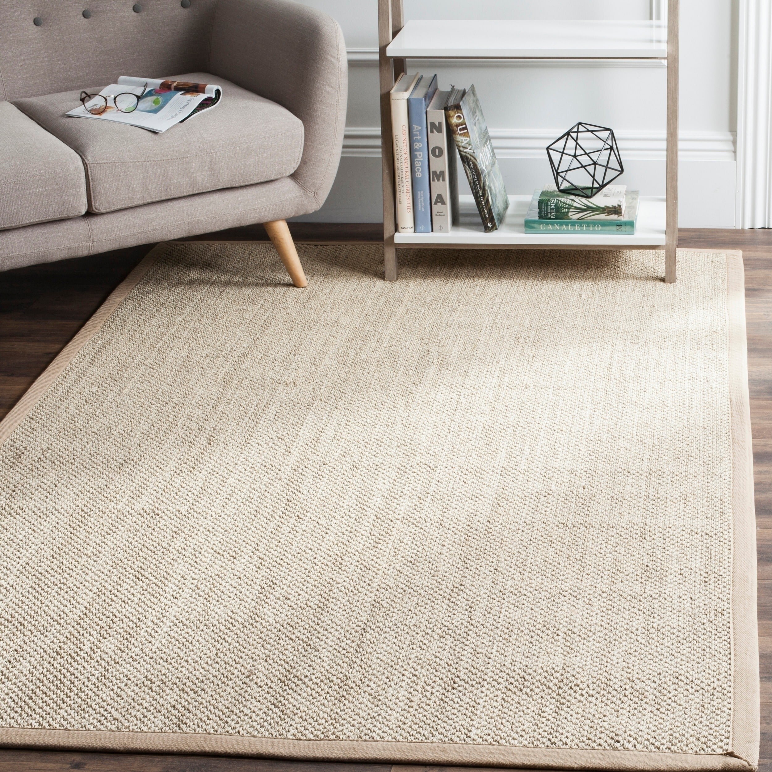 Shop Safavieh Casual Natural Fiber Marble Ivory Linen Sisal Area