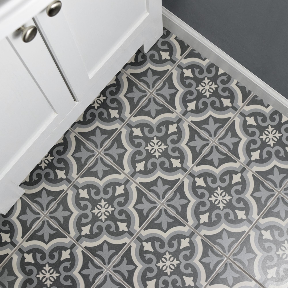 shop somertile 7 75x7 75 inch cavado grey ceramic tiles 10 76 sqft