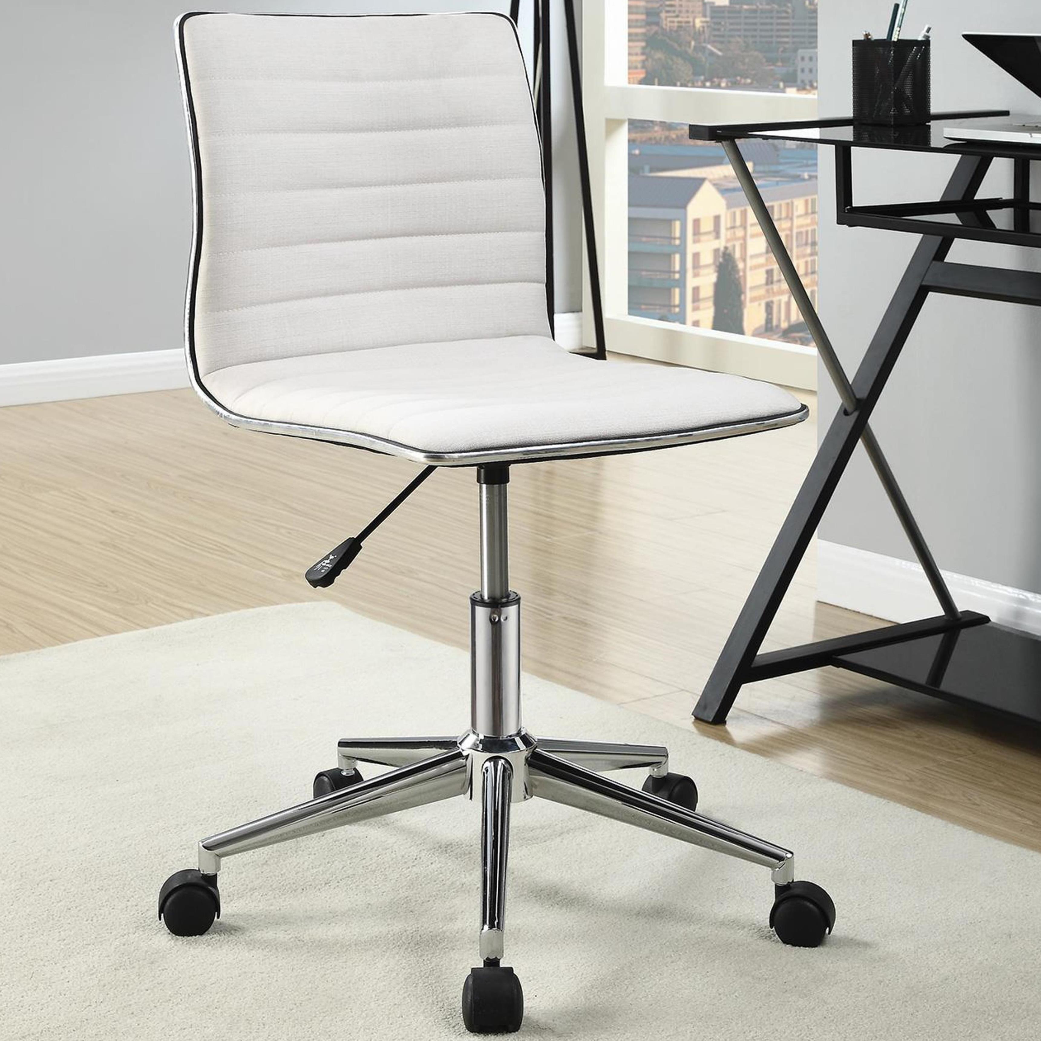 Juliana Adjule Sleek Cream Swivel Office Conference Chair Juliana Adjule Sleek Cream Swivel Office Conference Chair With Chrome Base Free Shipping Today 11104226