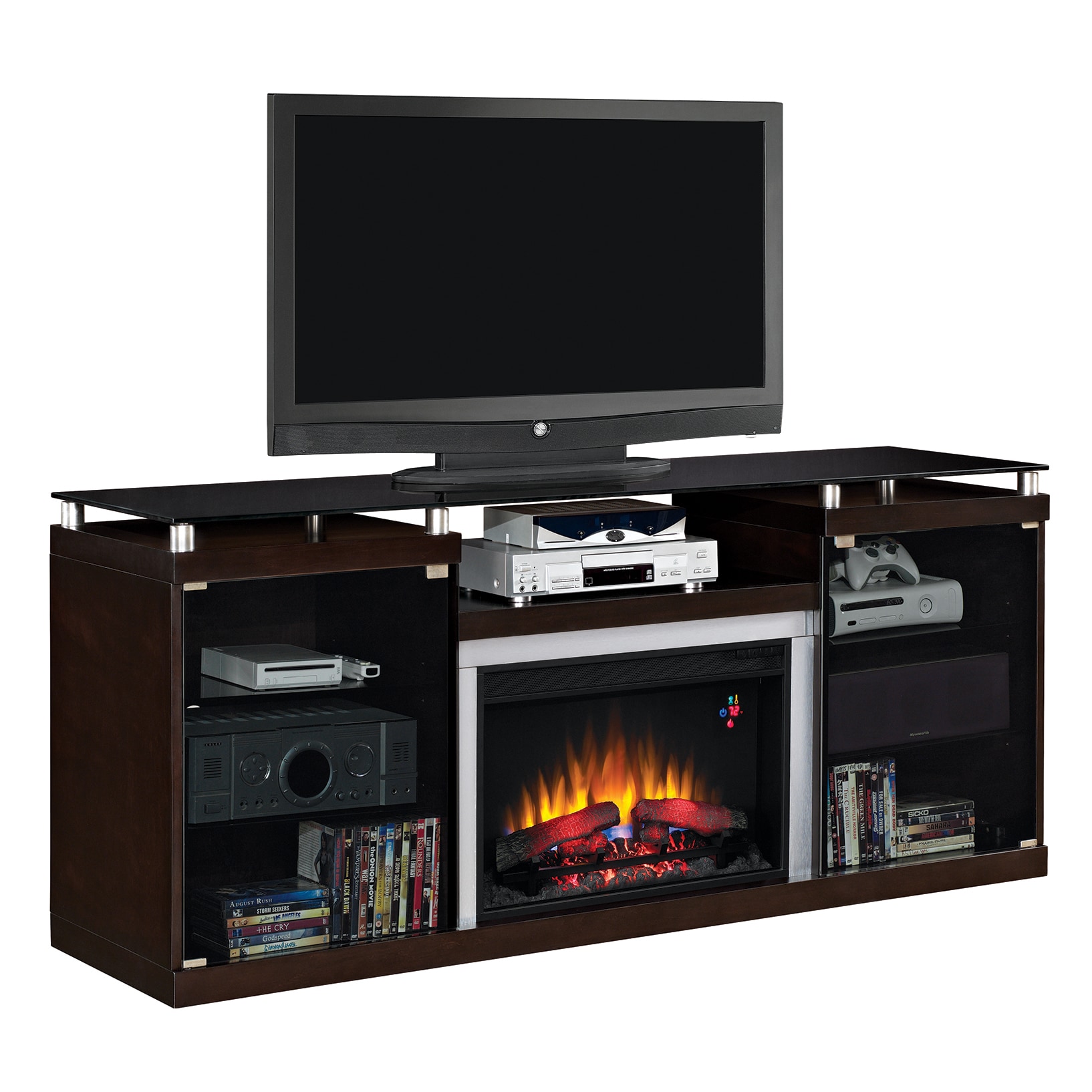Shop Albright Tv Stand With 26 Inch Electric Fireplace Espresso Shop Albright Tv Stand With 26 Inch Electric Fireplace Espresso
