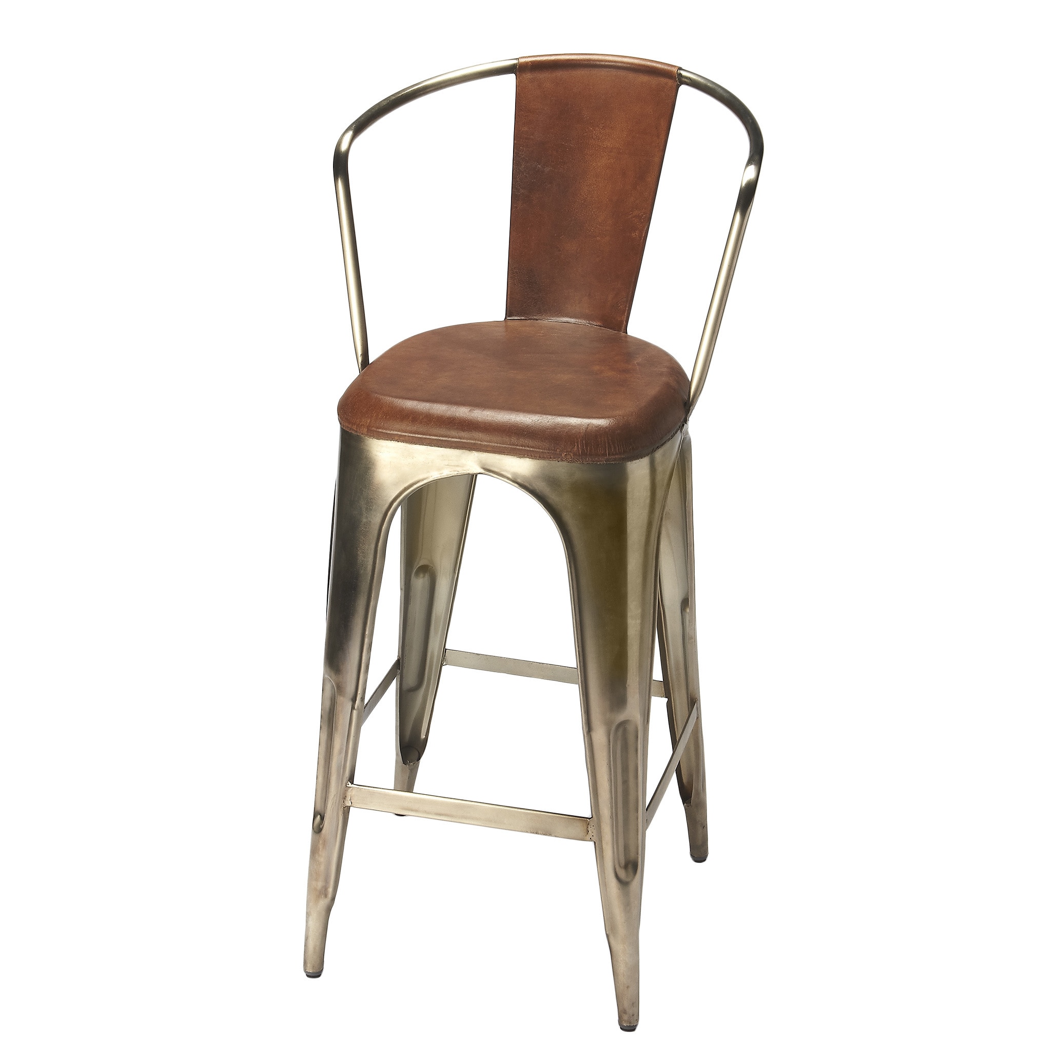 Handmade Butler Roland Iron And Leather Bar Stool India On Handmade Butler Roland Iron And Leather Bar Stool India On Free Shipping Today 11372564