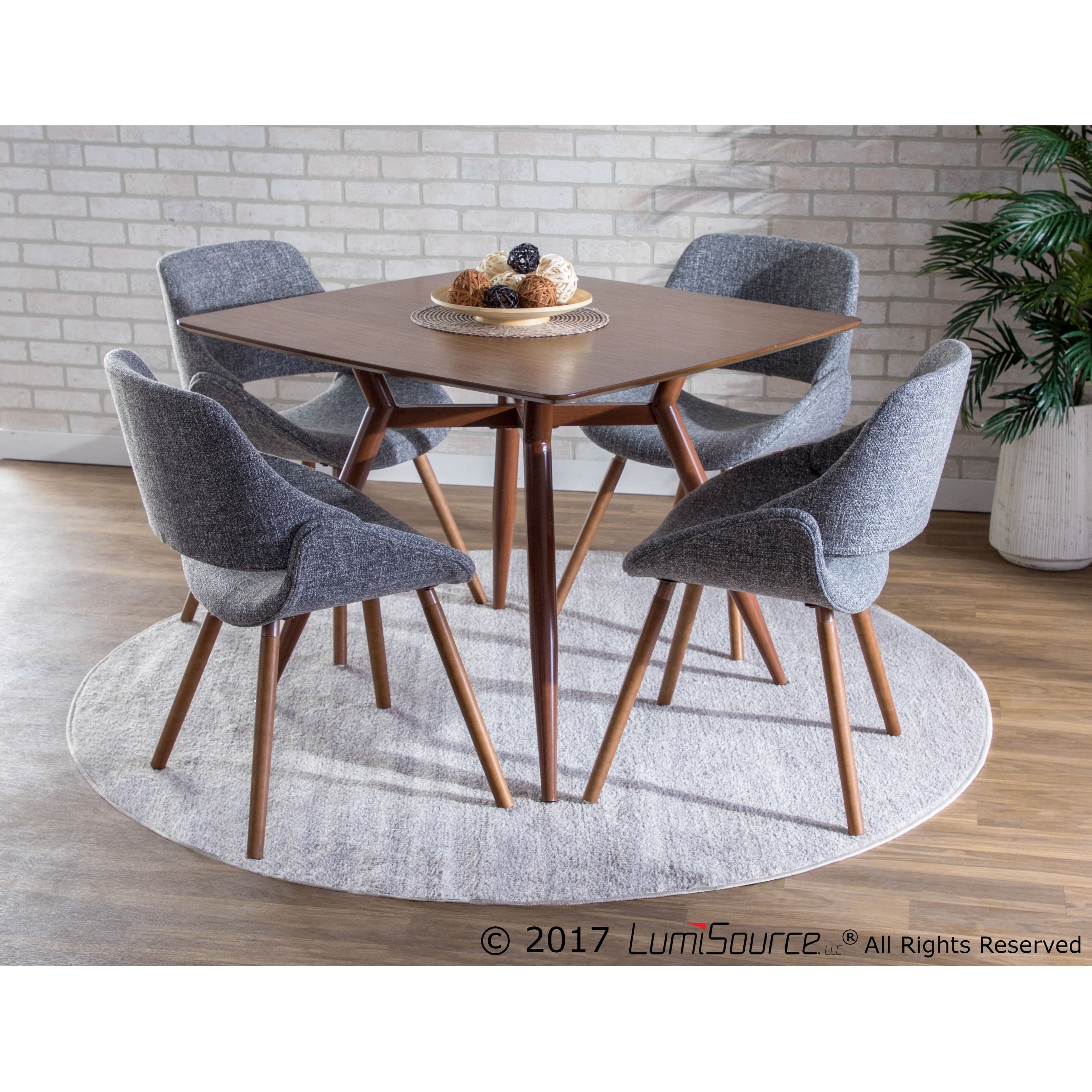 Shop Fabrico Mid Century Modern Dining Accent Chair Set Of 2