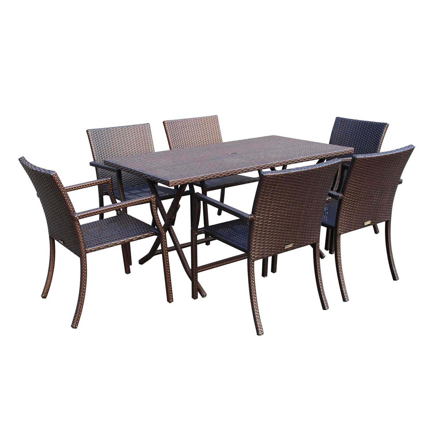 7 Piece Cafe Resin Wicker Dining Set Free Shipping Today 7 Piece Cafe Resin Wicker Dining Set Free Shipping Today 11375803