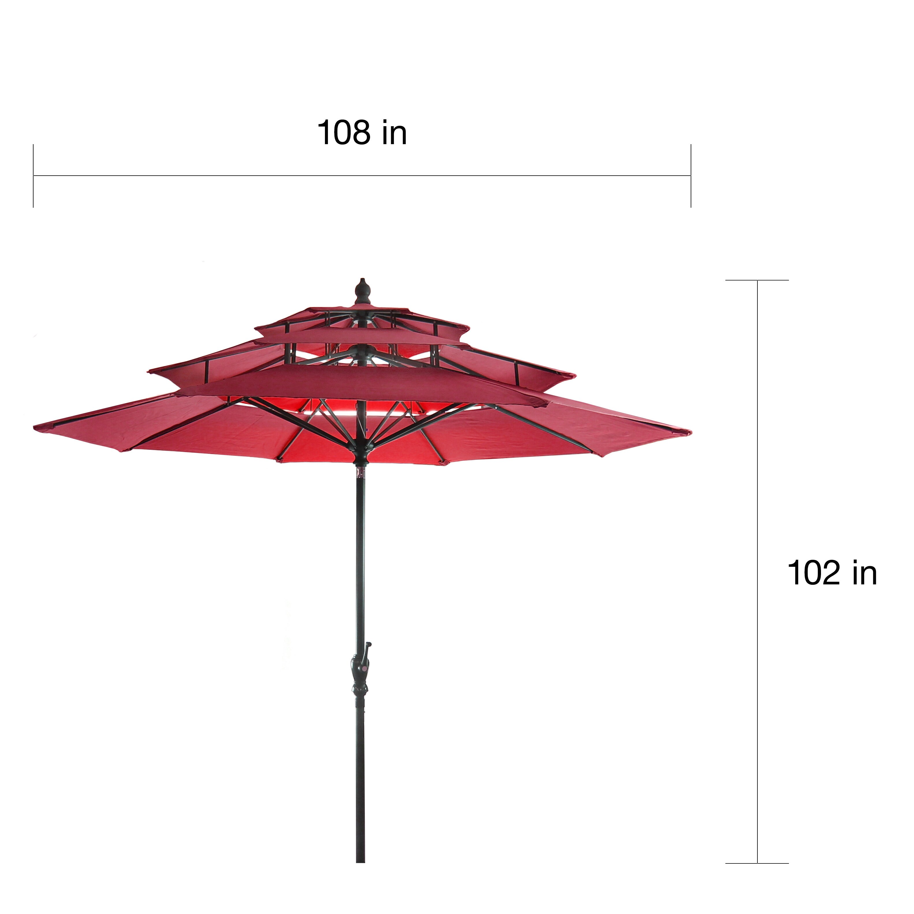 Shop Black Friday Deals On Jordan Manufacturing 3 Tier Umbrella Overstock 11405263