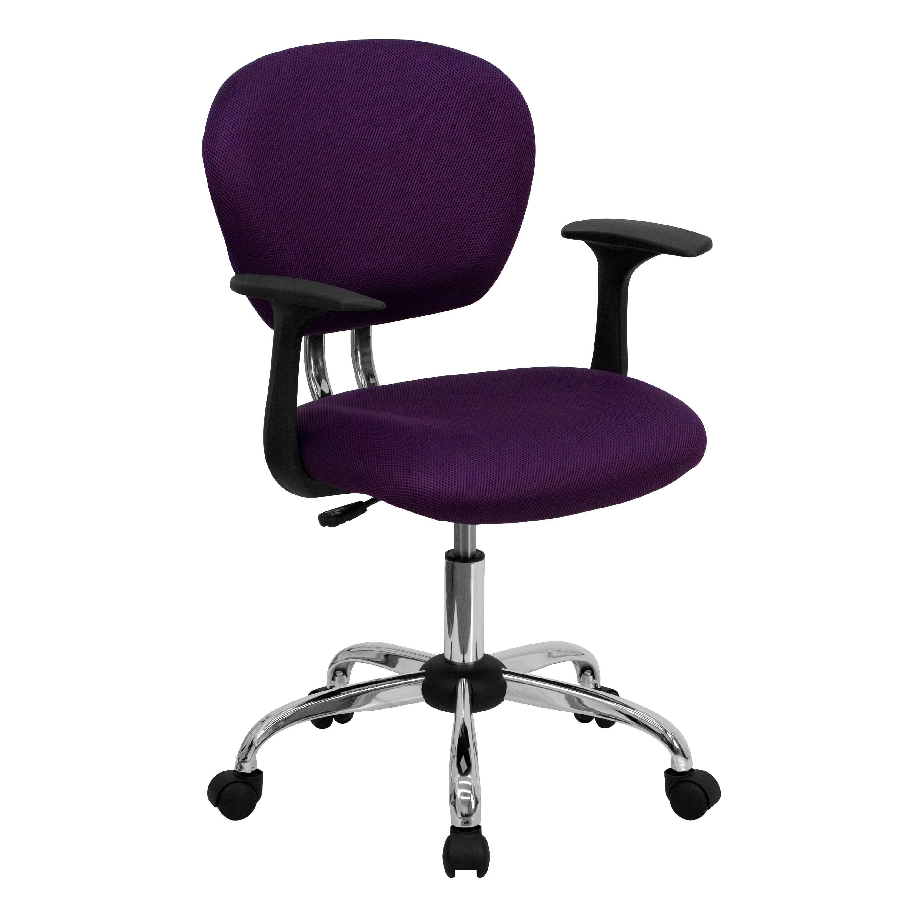 Rigmos Purple Mesh Adjule Swivel Office Chair With Arms And Rigmos Purple Mesh Adjule Swivel Office Chair With Arms And Chrome Base Free Shipping Today 18403532