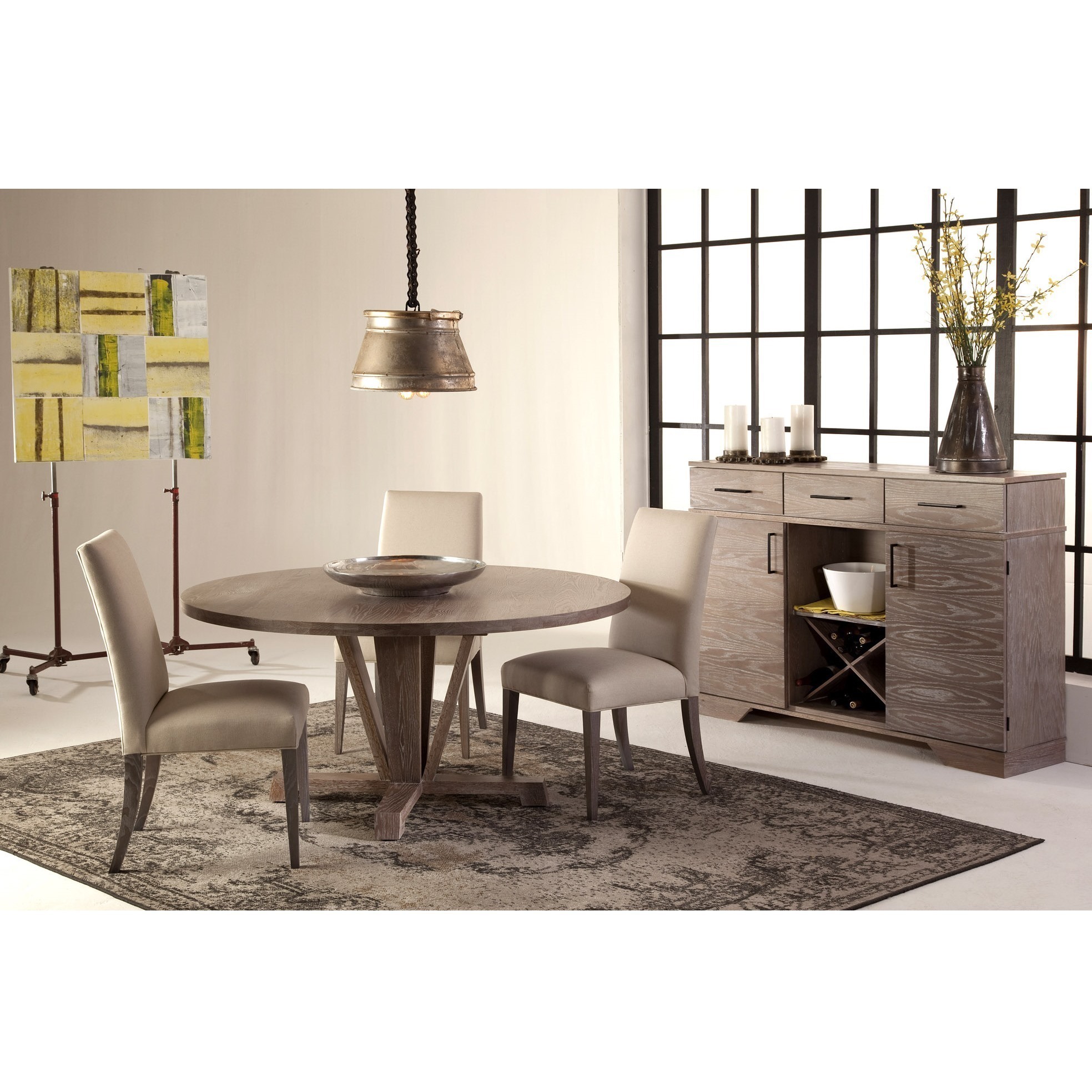 Saloom Boylston 54 Inch Round Cafe Oak Custom Dining Table Saloom Boylston 54 Inch Round Cafe Oak Custom Dining Table Free Shipping Today 11518166