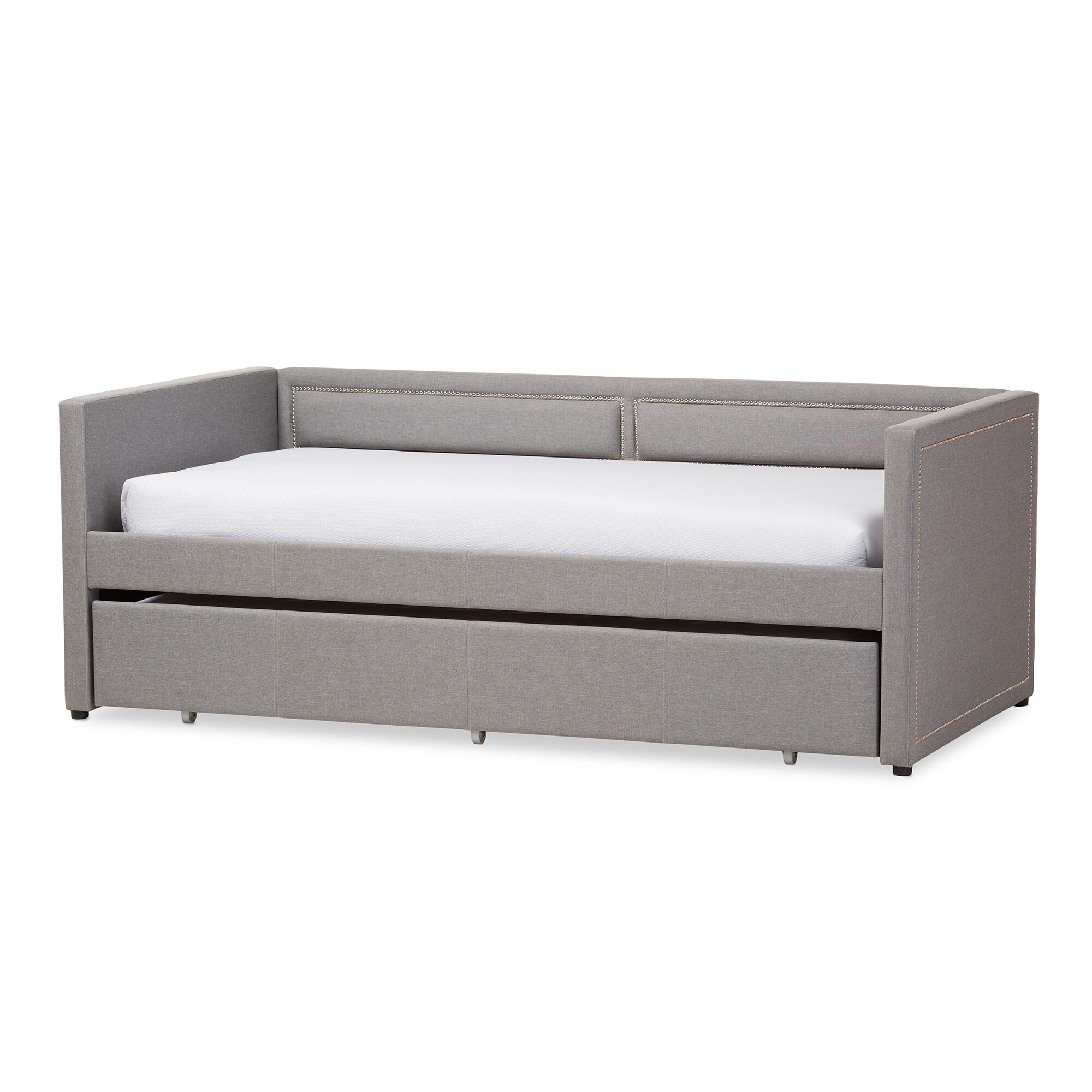 Contemporary Fabric Daybed With Trundle By Baxton Studio On Contemporary Fabric Daybed With Trundle By Baxton Studio On Free Shipping Today 11534725