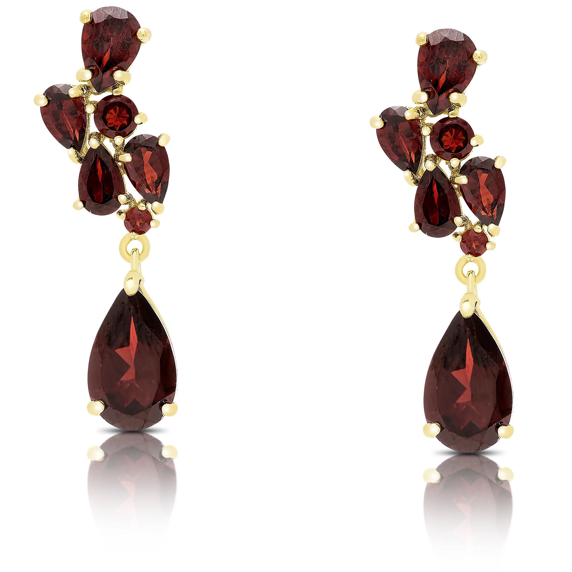 Dolce Giavonna Gold Over Sterling Silver Garnet Teardrop Earrings Dolce Giavonna Gold Over Sterling Silver Garnet Teardrop Earrings Free Shipping Today 18528313