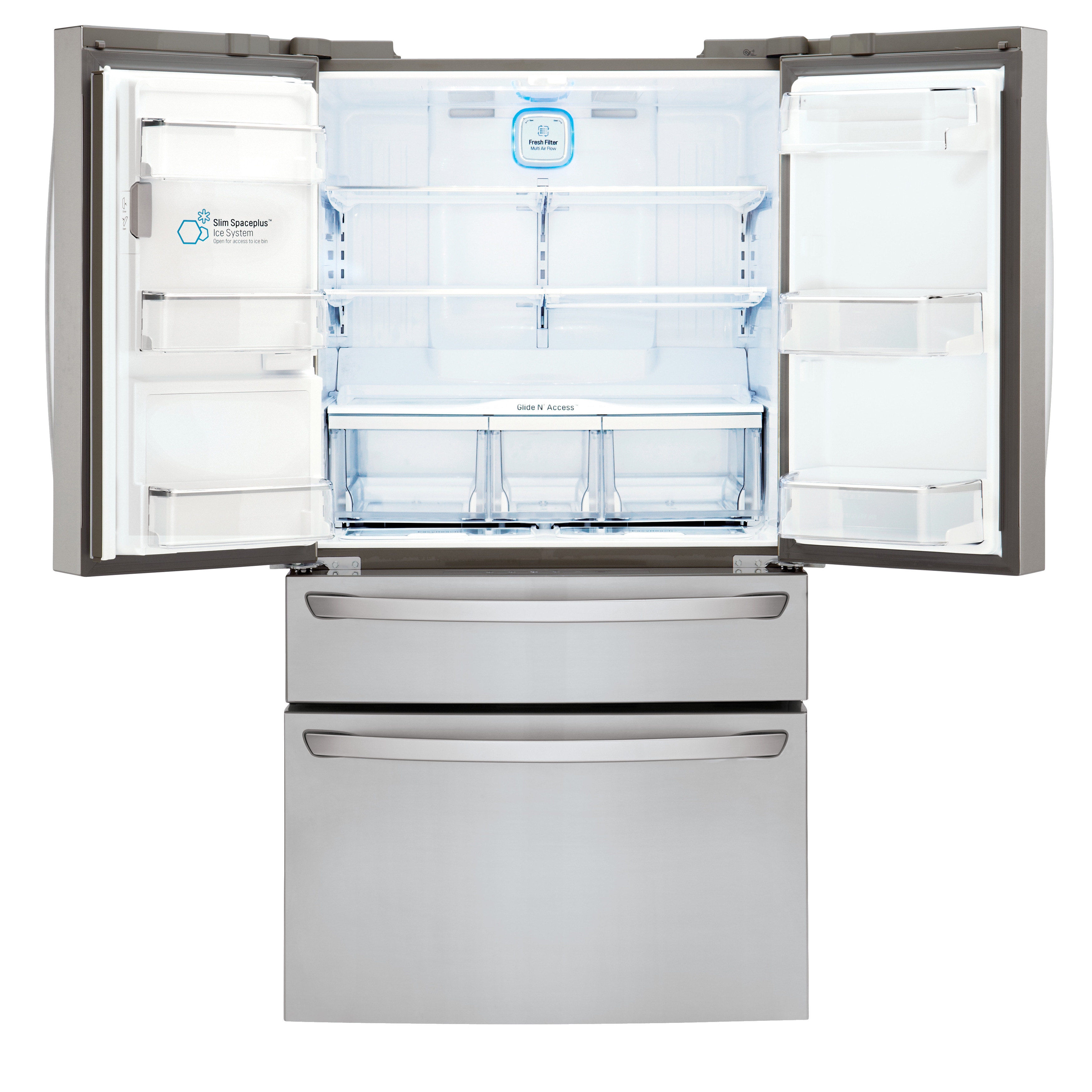 Shop LG LMXS30756S 30-cubic Foot 4-door French Door Refrigerator with CustomChill Drawer and Kimchi Bins in Stainless Steel - Free Shipping Today ...