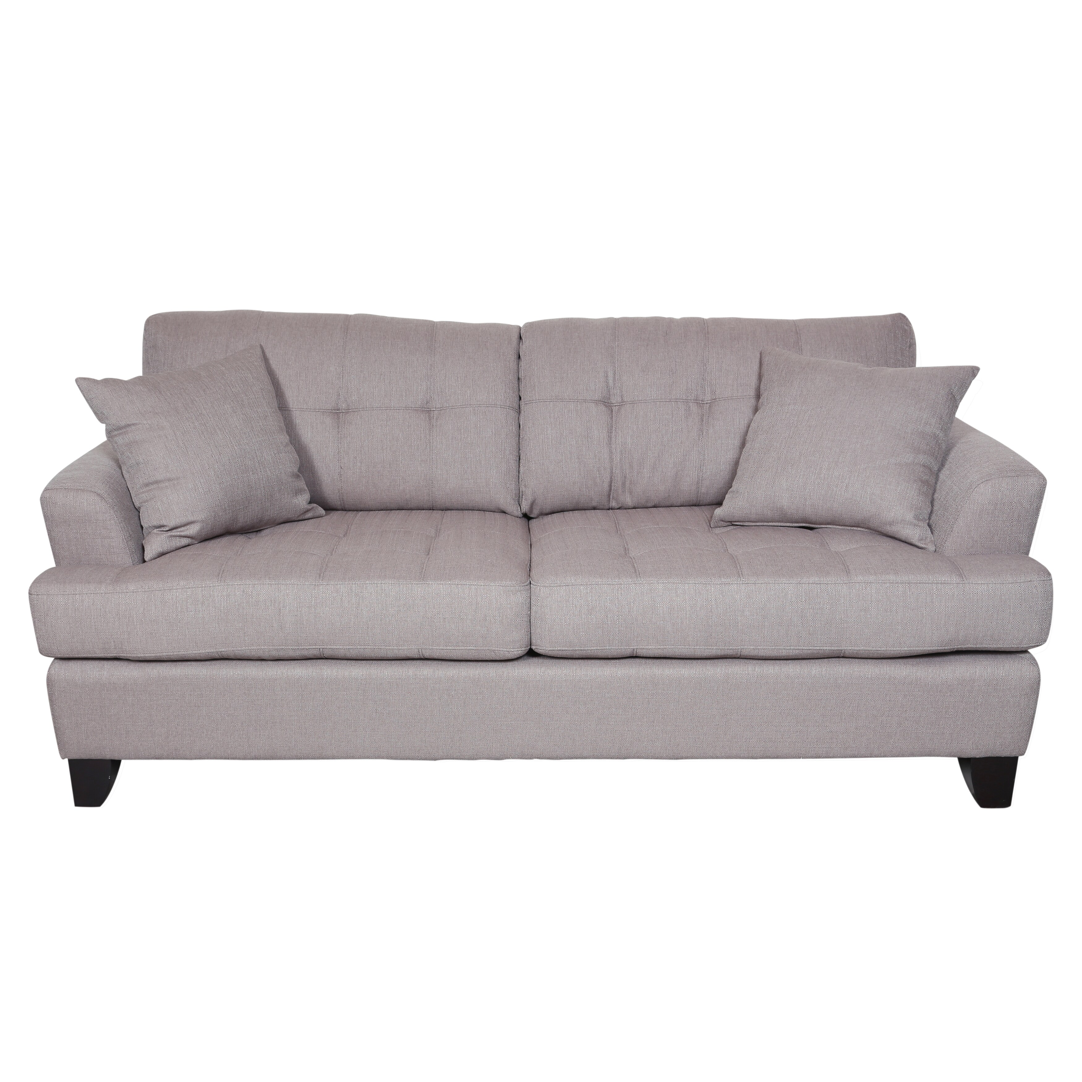 Porter Norwich Putty Taupe Modern Sofa With 2 Throw
