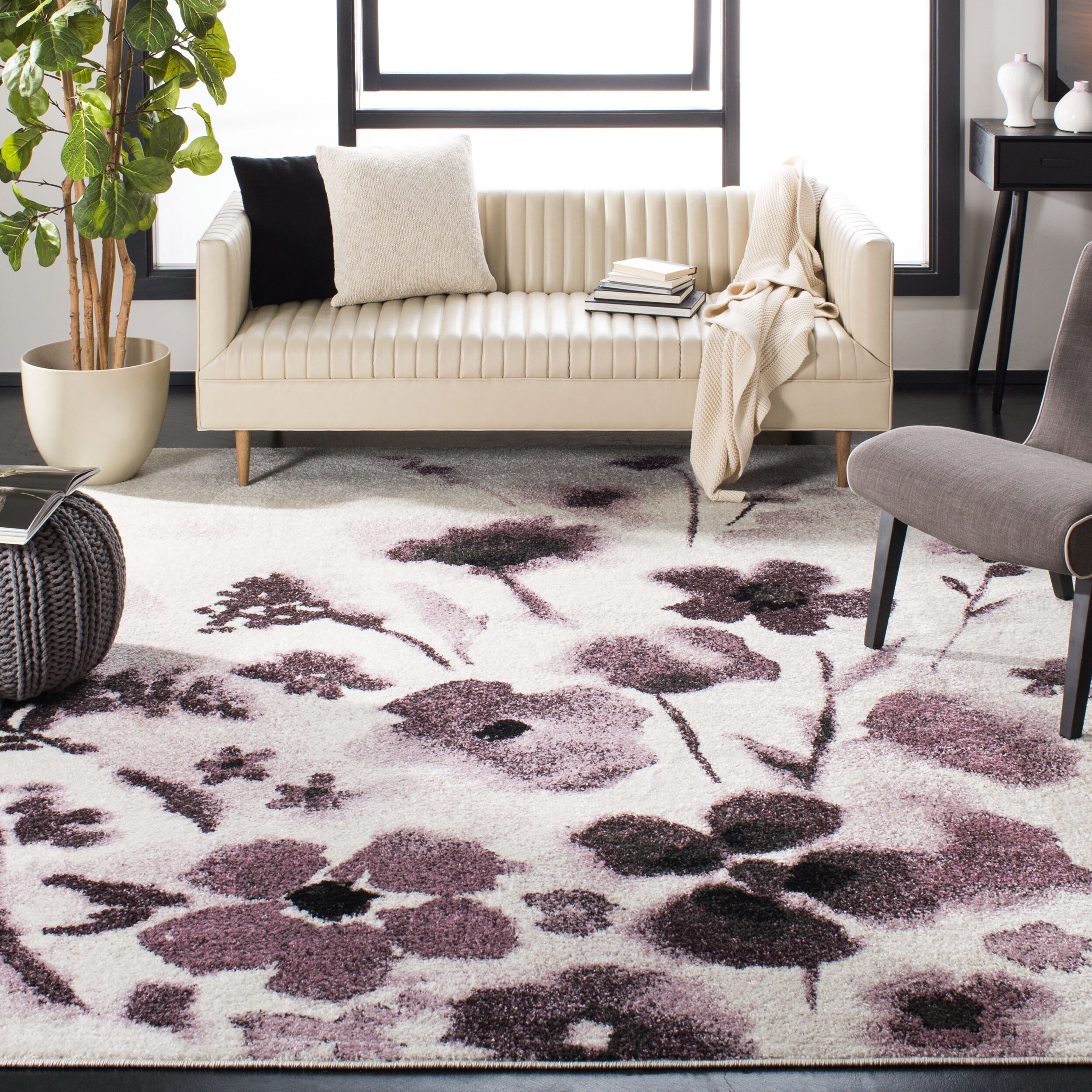 Shop Safavieh Adirondack Kalina Vintage Floral Ivory Purple Rug