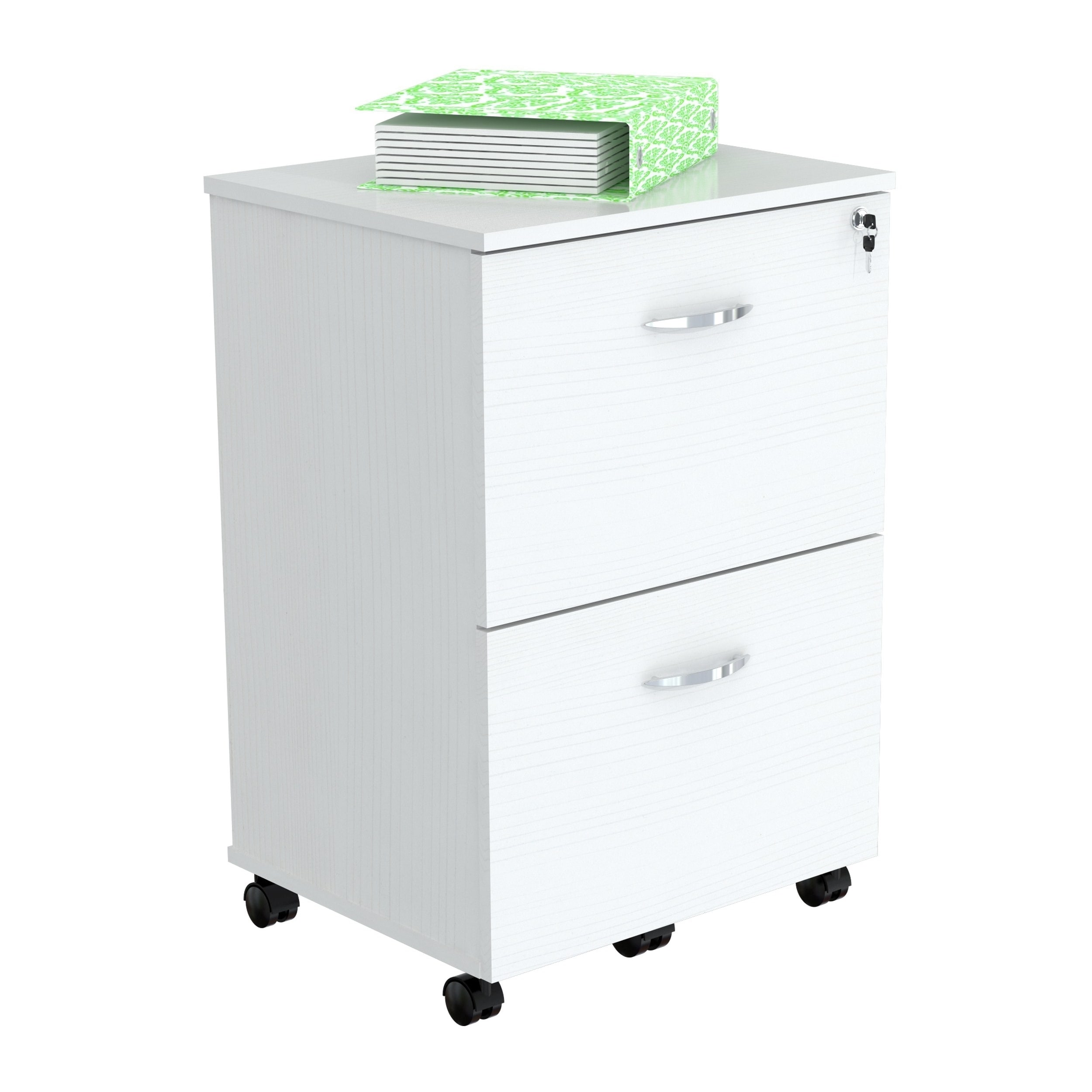 Shop Silver Orchid Linder White Mobile File Cabinet Free Shipping