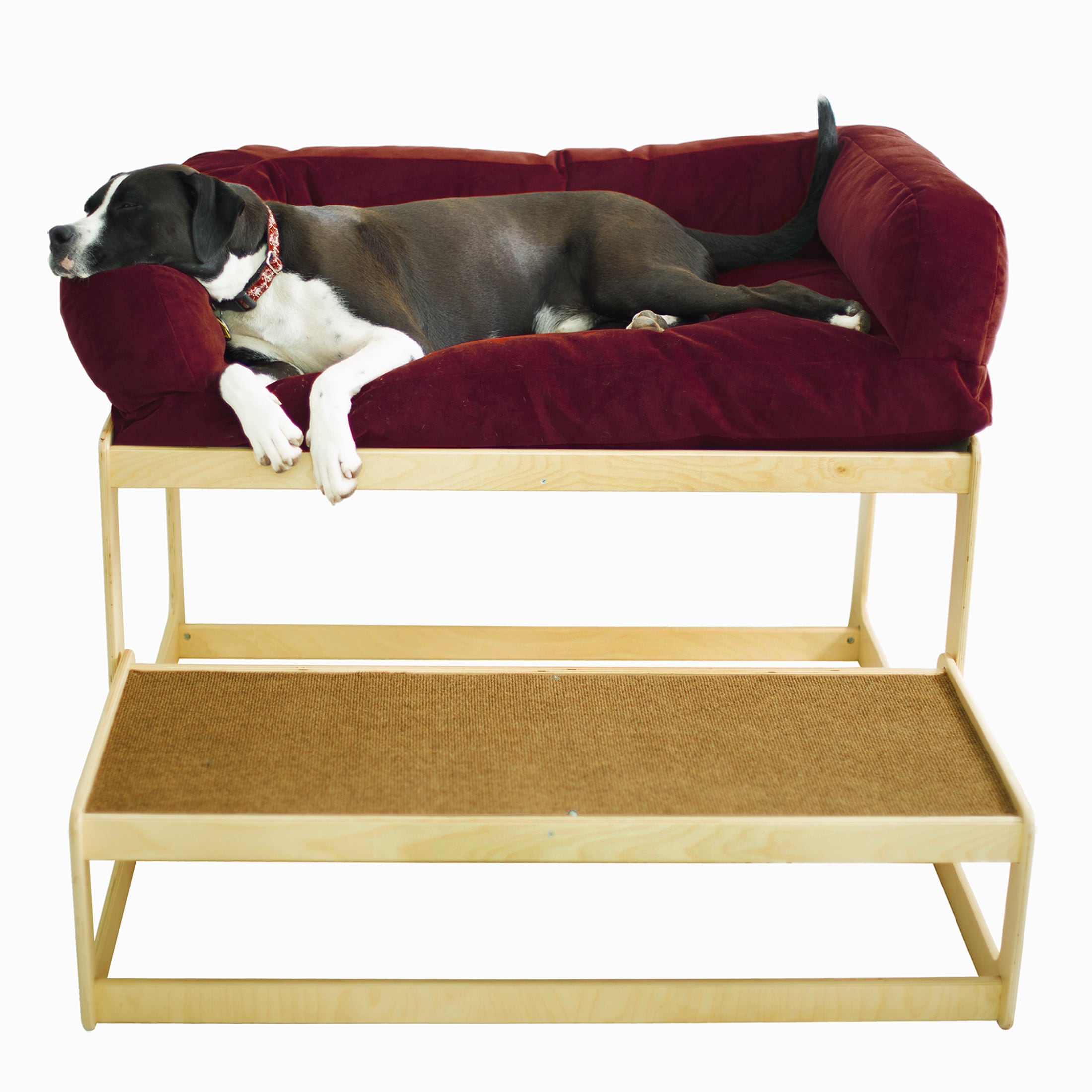 Lacey S Lookout Large Micro Velvet Cover Natural Baltic Birch Lacey S Lookout Large Micro Velvet Cover Natural Baltic Birch Pet Window Seat Free Shipping Today 11661020