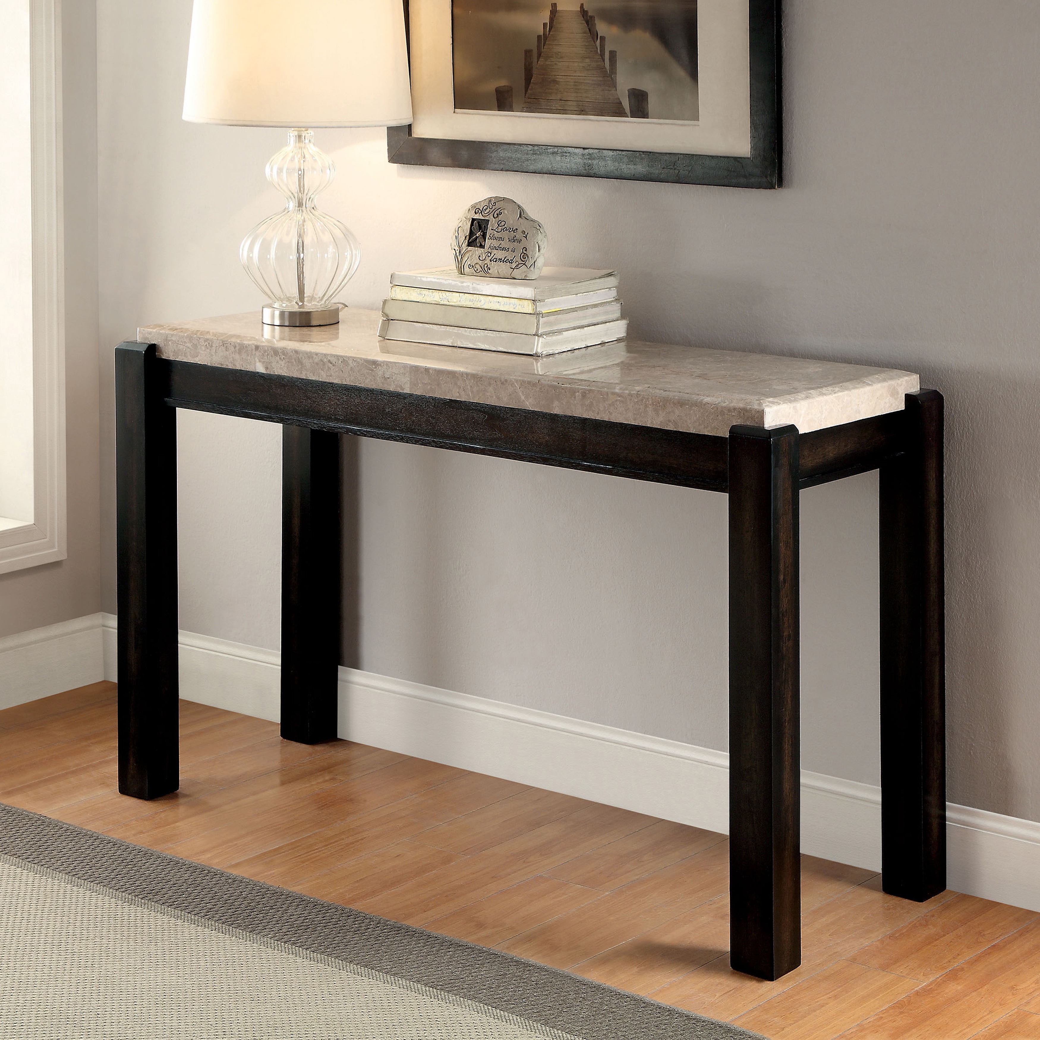 Furniture Of America Leslie Genuine Marble Top Sofa Table Furniture Of America Leslie Genuine Marble Top Sofa Table Free Shipping Today 21426684