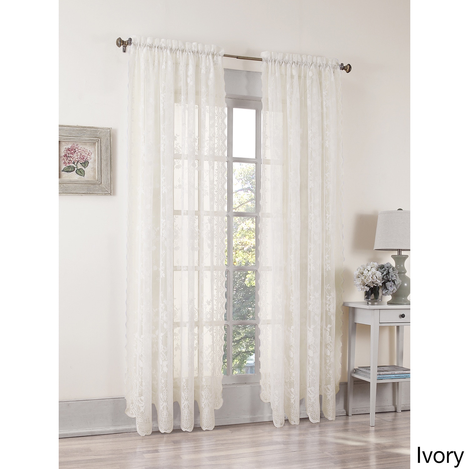 No 918 Alison Rod Pocket Lace Window Curtain Panel Free No 918 Alison Rod Pocket Lace Window Curtain Panel Free Shipping On Orders Over 45 11686991