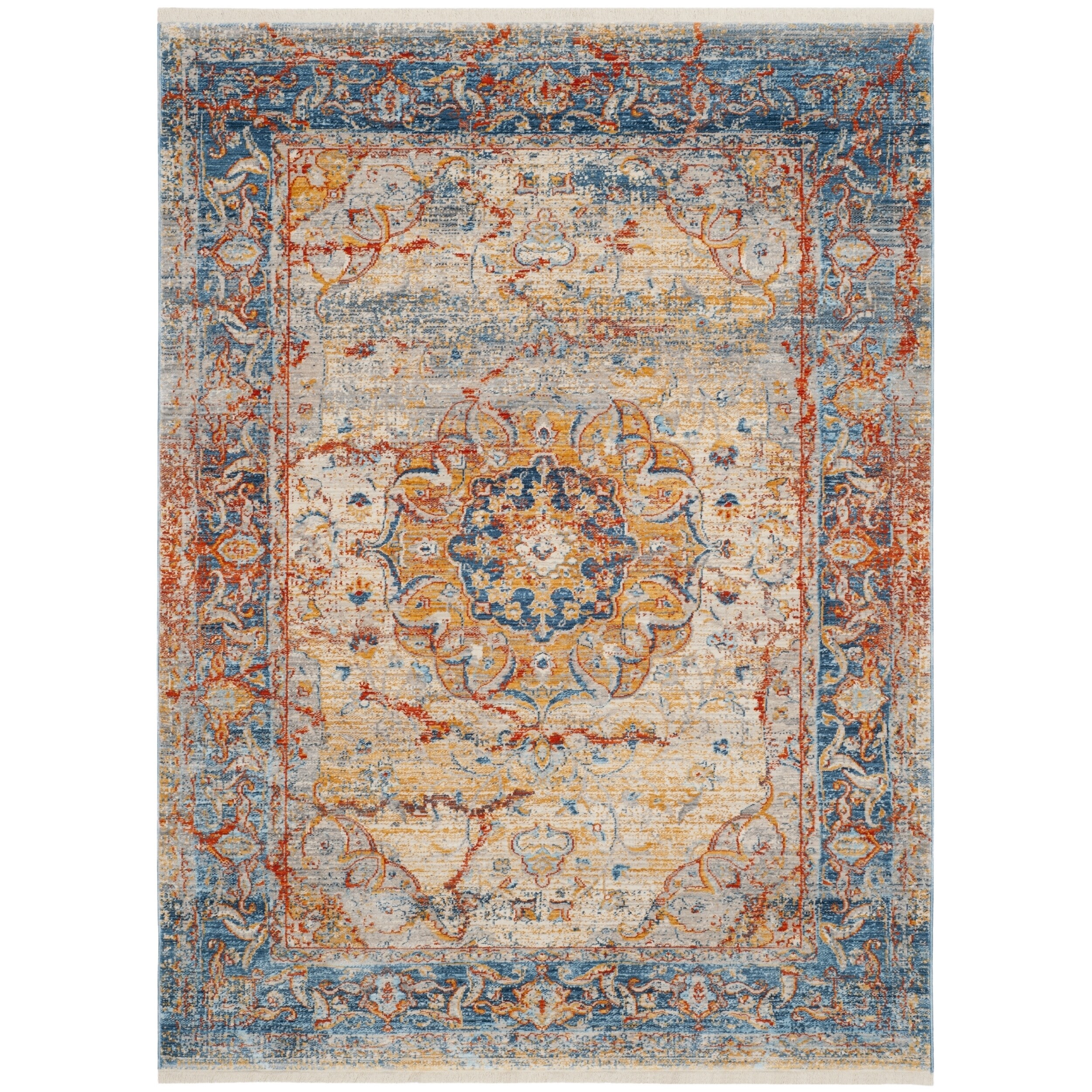 Shop Safavieh Vintage Persian Blue Multi Distressed Rug 3 X 5