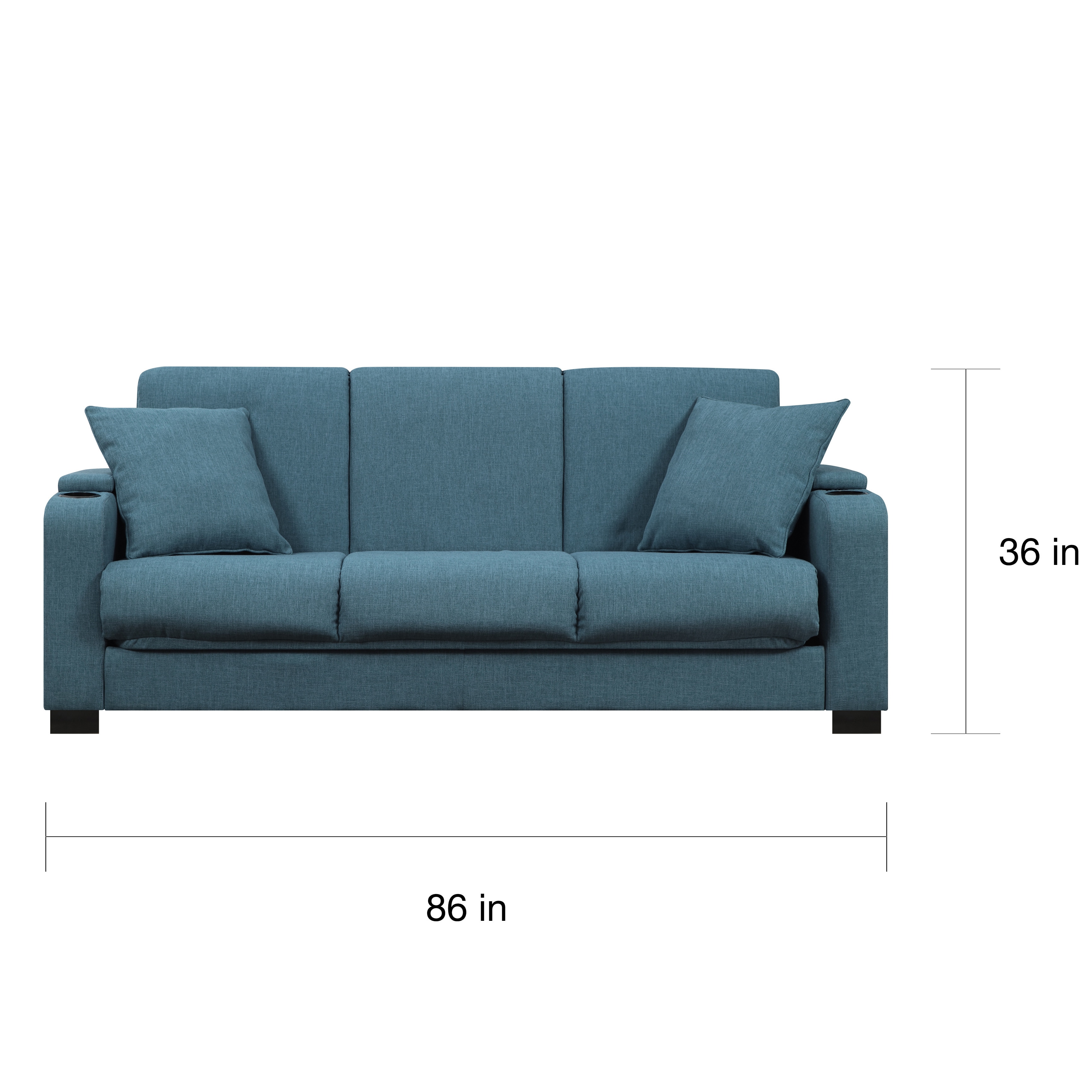 Handy Living Storage Arm Convert A Couch Blue Linen Futon Handy Living Storage Arm Convert A Couch Blue Linen Futon Sleeper Sofa Free Shipping Today 11736514