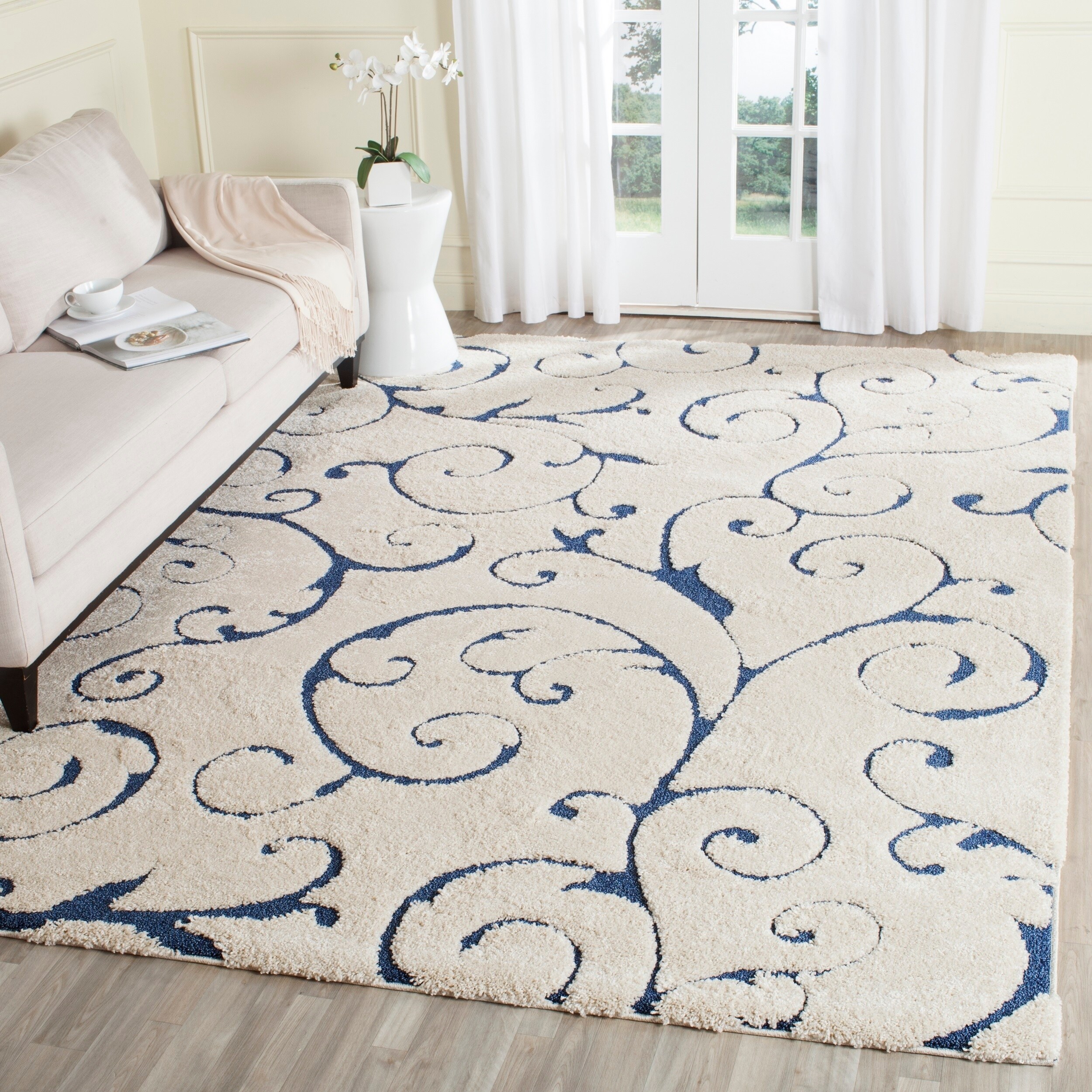 Safavieh Florida Scrollwork Elegance Cream Blue Area Rug Safavieh Florida Scrollwork Elegance Cream Blue Area Rug 8 X 10 On Free Shipping Today 11739219