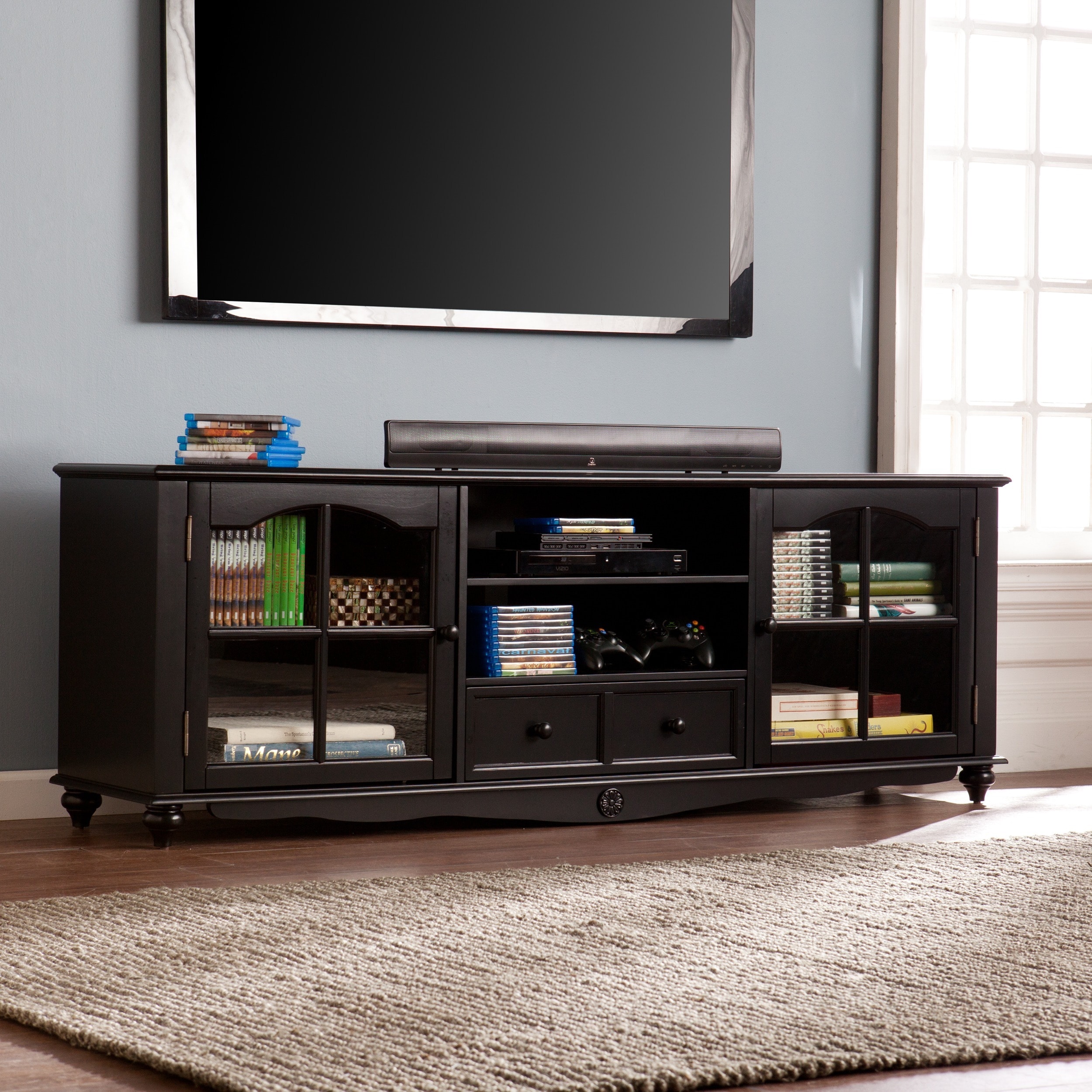 Gracewood Hollow Kongoli Antique Black 69 Inch Tv Console Gracewood Hollow Kongoli Antique Black 69 Inch Tv Console Free Shipping Today 22751237