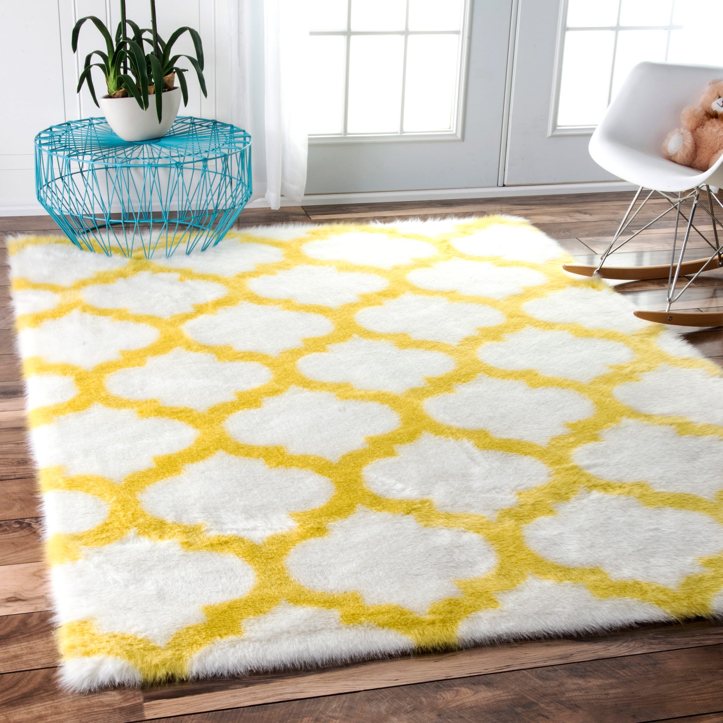Nuloom Cozy Soft And Plush Faux Sheepskin Trellis Kids Nuloom Cozy Soft And Plush Faux Sheepskin Trellis Kids Nursery Yellow Rug 7 6 X 9 8 10 Free Shipping Today 11750533