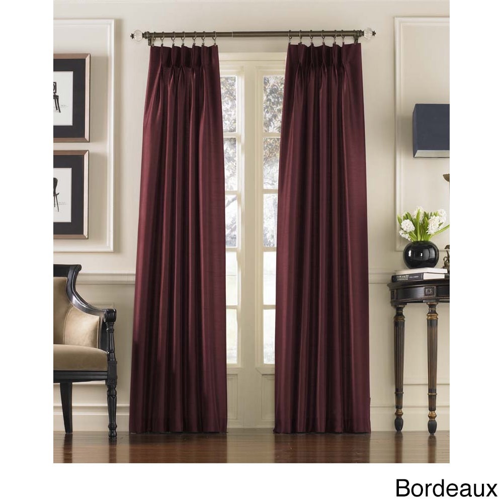Shop Marquee Faux Silk Signal Pinch Pleat Curtain Panel 108 In