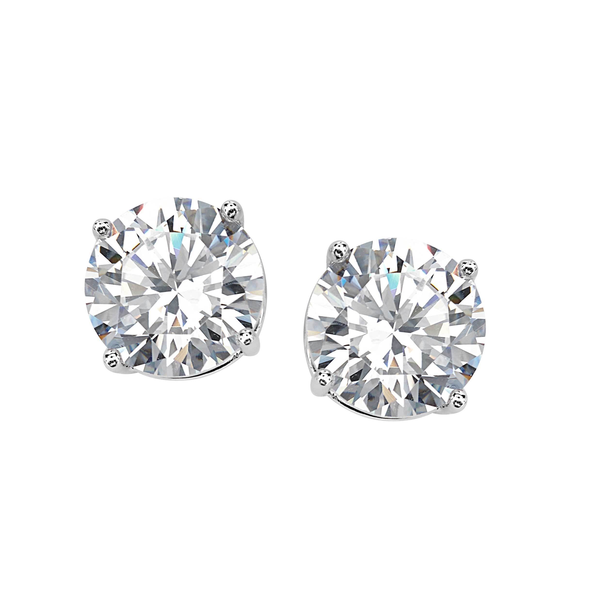 Sterling Silver 8 Mm Cubic Zirconia Stud Earrings On Sterling Silver 8 Mm Cubic Zirconia Stud Earrings On Free Shipping Orders Over 45 11771809