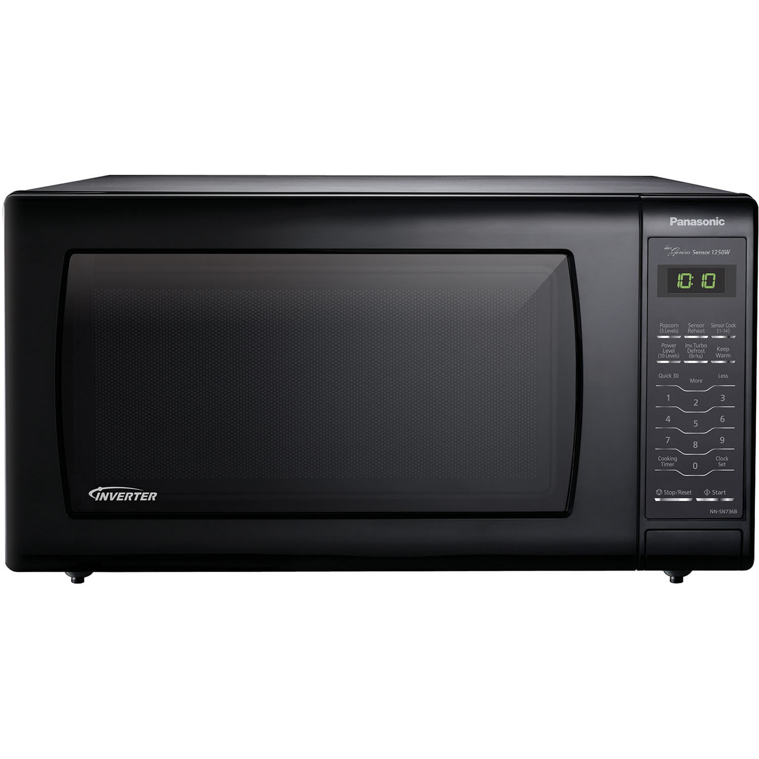 Panasonic Nn Sn736b 1 6 Cubic Foot 1250 Watt Genius Sensor Panasonic Nn Sn736b 1 6 Cubic Foot 1250 Watt Genius Sensor Black Countertop Microwave Oven With Inverter Technology Free Shipping Today