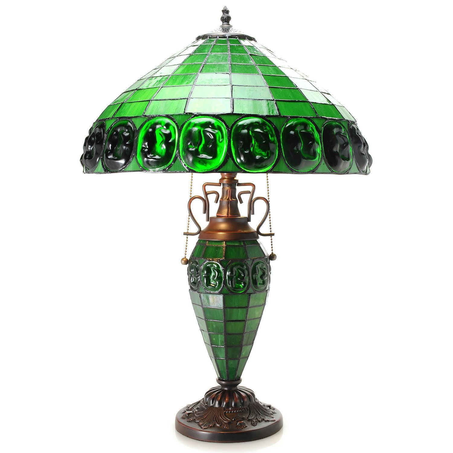 Leighton Double Lite Turtle Back Stained Gl Table Lamp Leighton Double Lite Turtle Back Stained Gl Table Lamp Free Shipping Today 11855578