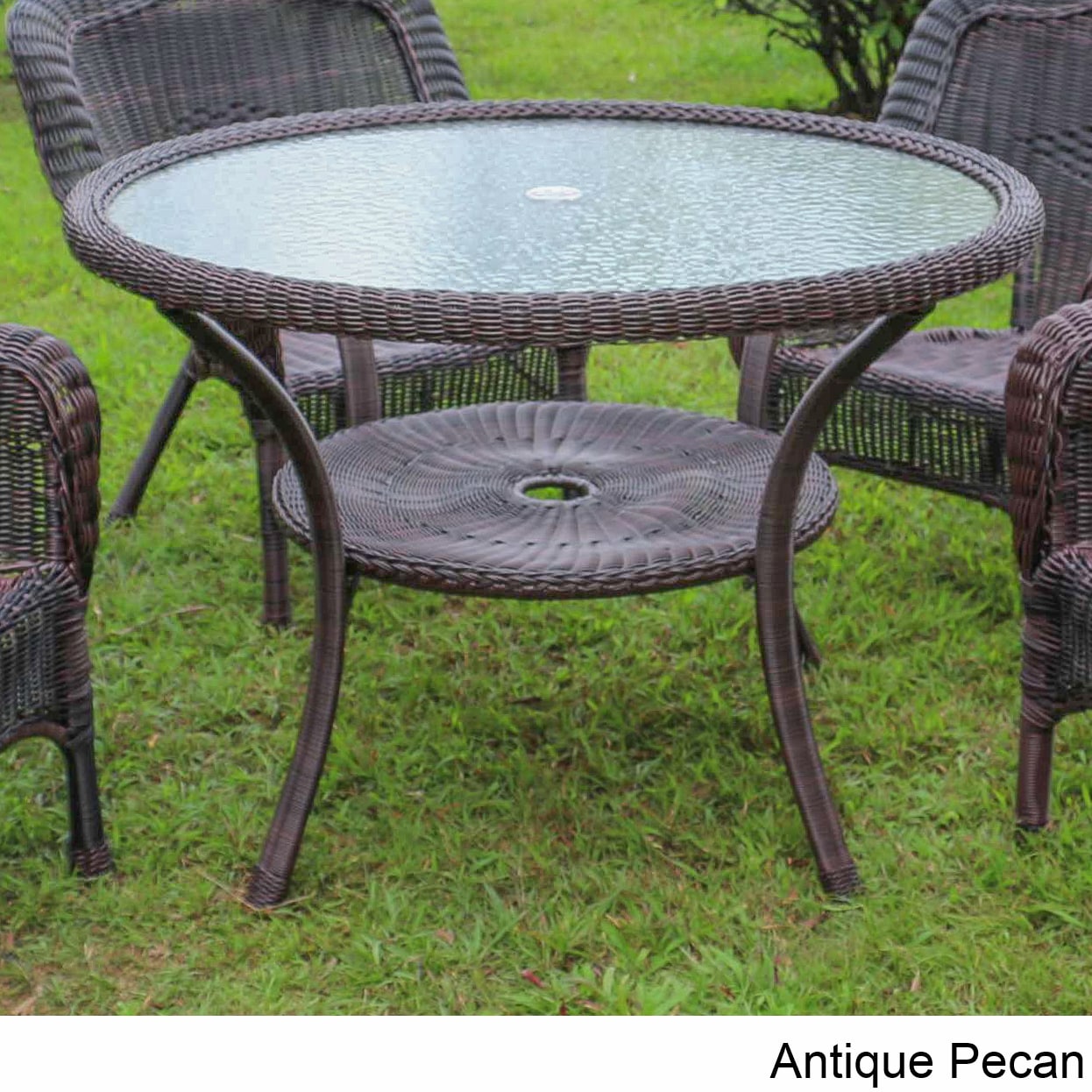 International Caravan Maui Resin Wicker Steel Outdoor Dining Table International Caravan Maui Resin Wicker Steel Outdoor Dining Table Free Shipping Today 18791863