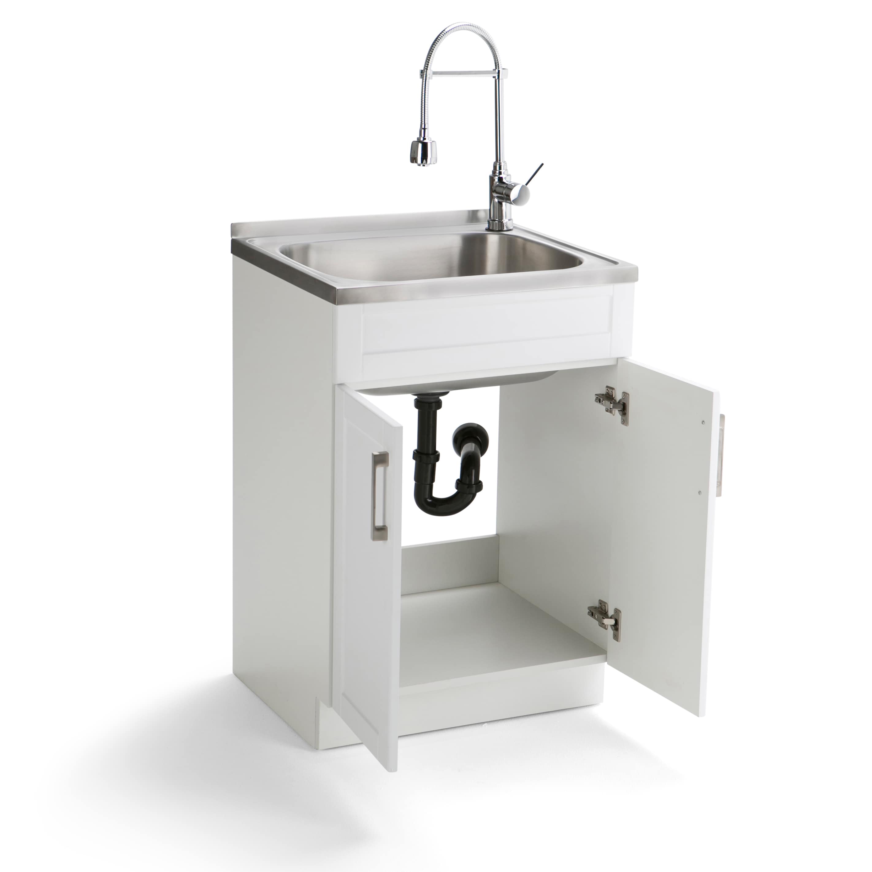 Wyndenhall Hartland 24 Inch Laundry Cabinet With Faucet And Wyndenhall Hartland 24 Inch Laundry Cabinet With Faucet And Stainless Steel Sink On Free Shipping Today 11915355