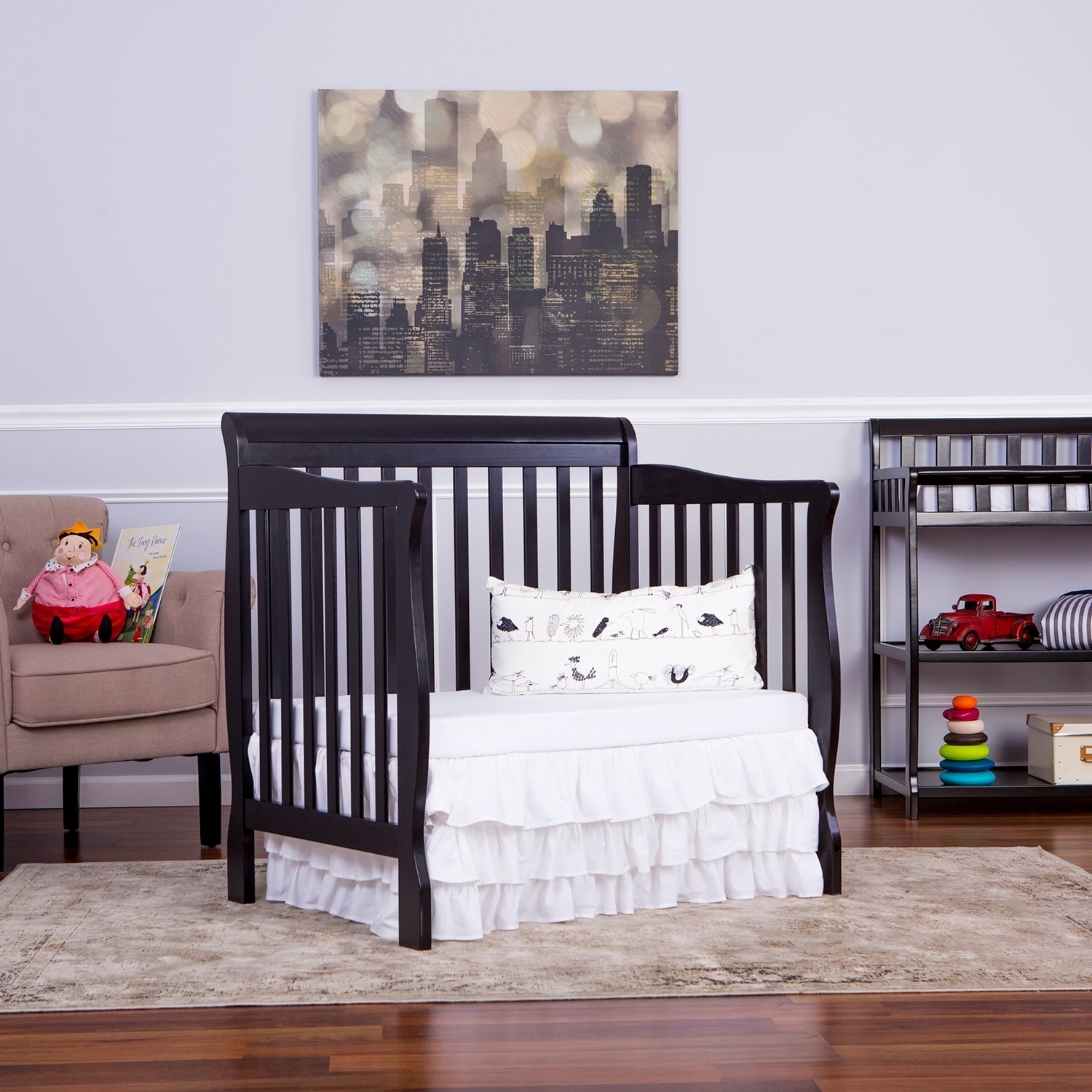 Dream On Me Aden Convertible 4 In 1 Mini Crib Black Free Dream On Me Aden Convertible 4 In 1 Mini Crib Black Free Shipping Today 11951665