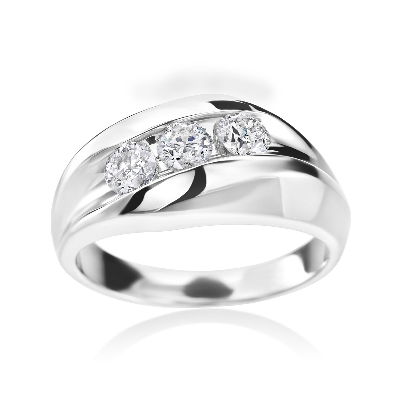 Summer Rose Mens 14k White Gold 3 4 Carat Diamond Ring Summer Rose Mens 14k White Gold 3 4 Carat Diamond Ring