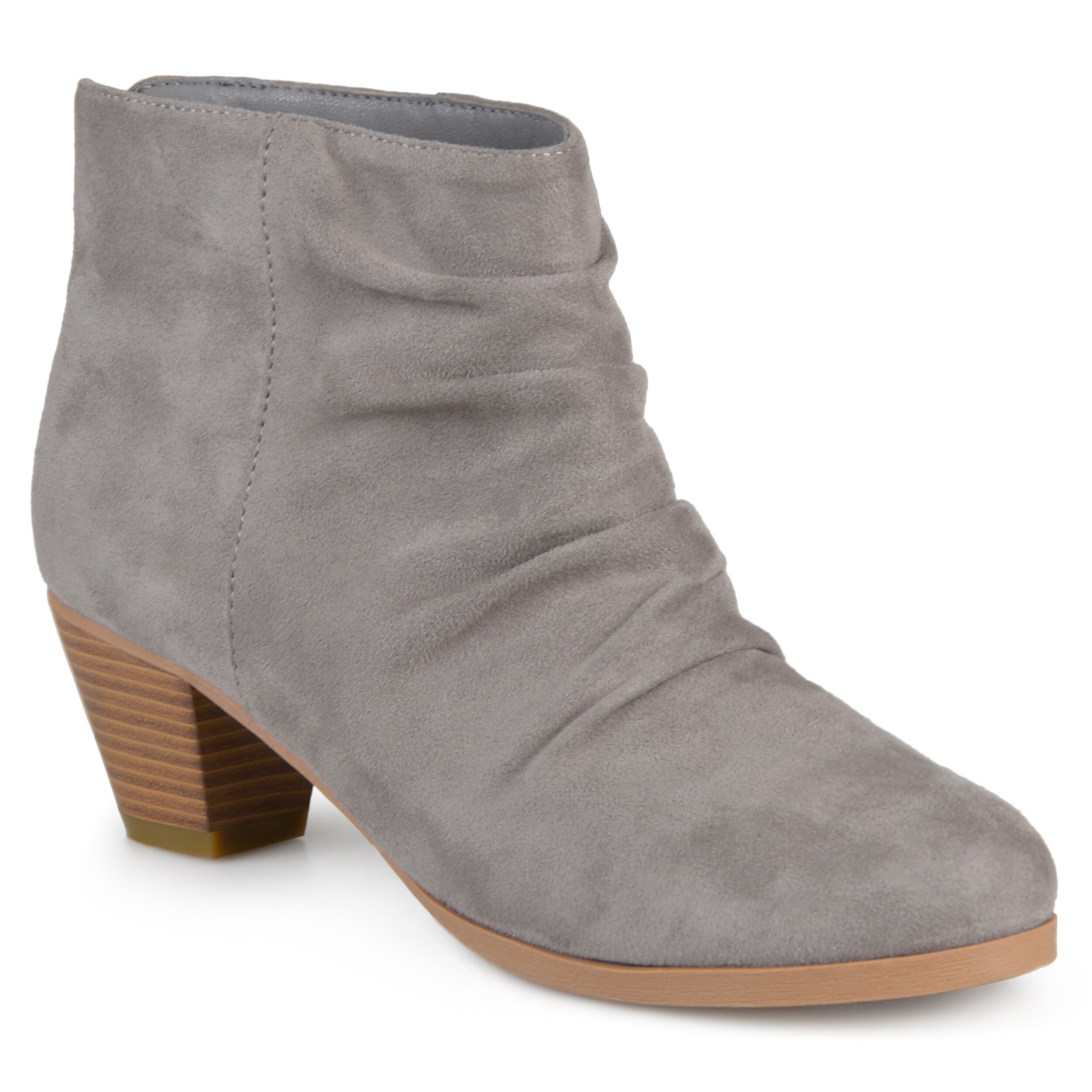 grey suede slouch ankle boots